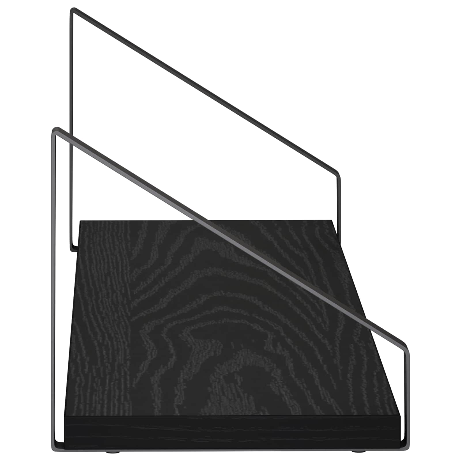 Stenske police 2 kos Črni hrast 60 x 16 x 15,5 cm