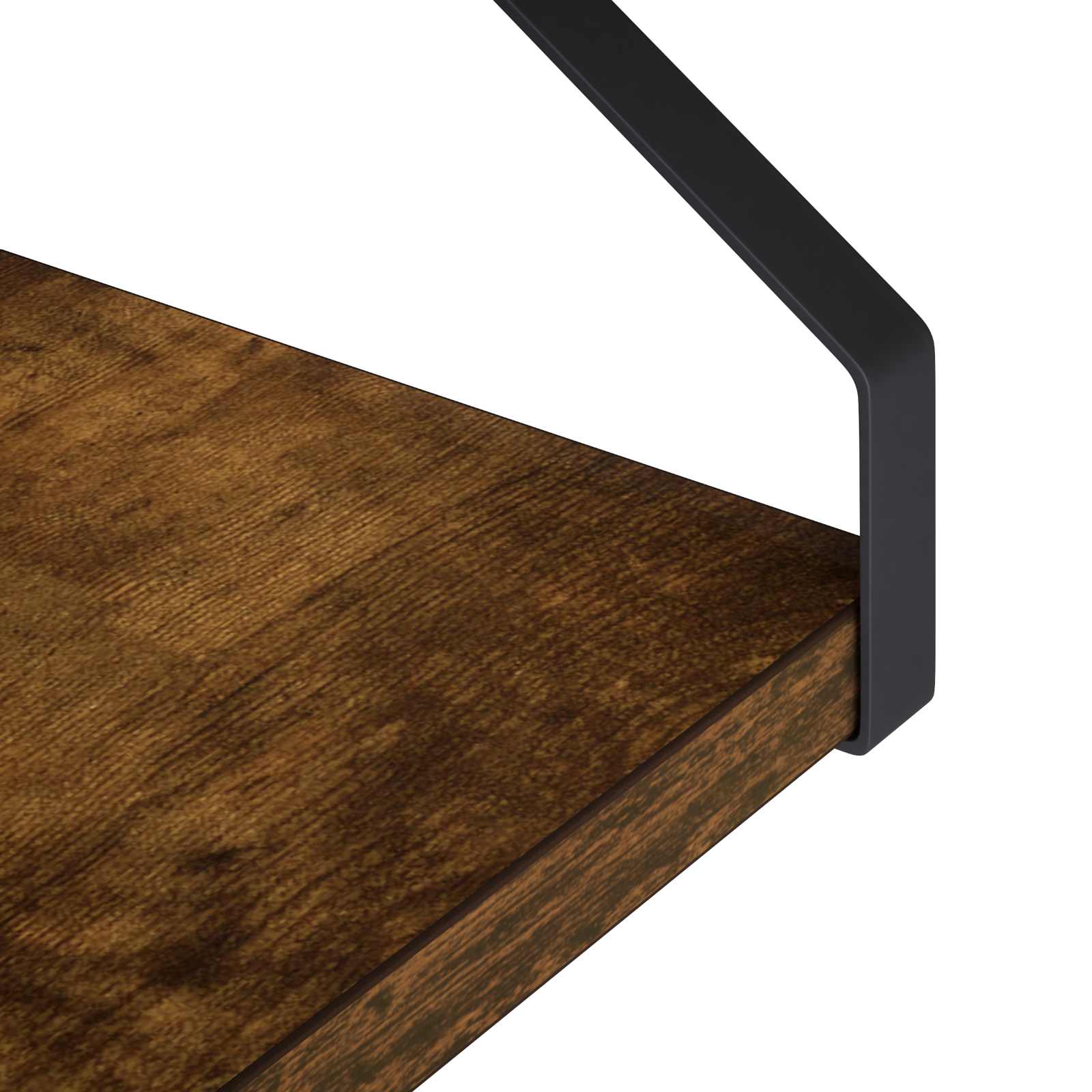 Stenske police 2 kos Dimljen hrast 60 x 16 x 15,5 cm