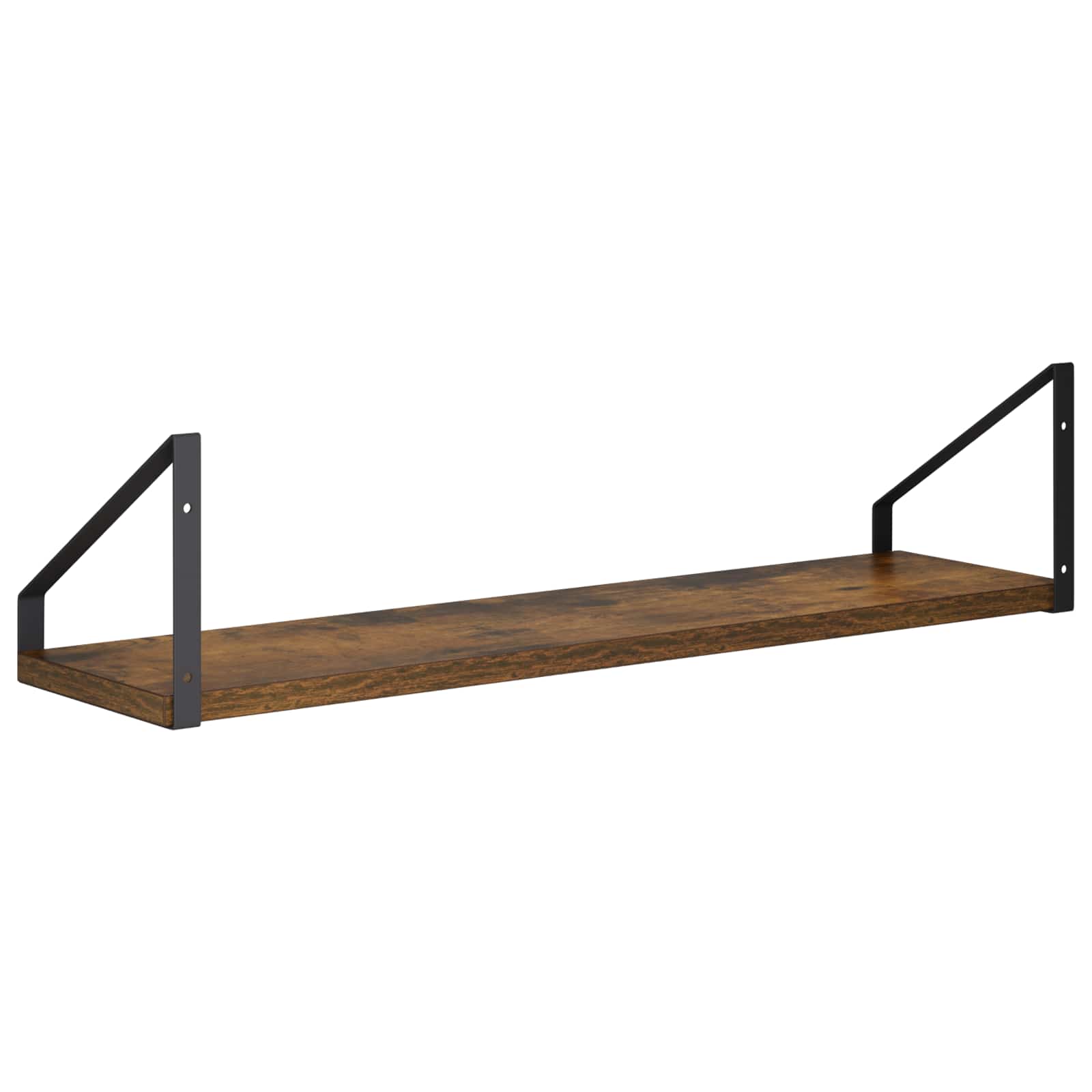 Stenske police 2 kos Dimljen hrast 60 x 16 x 15,5 cm