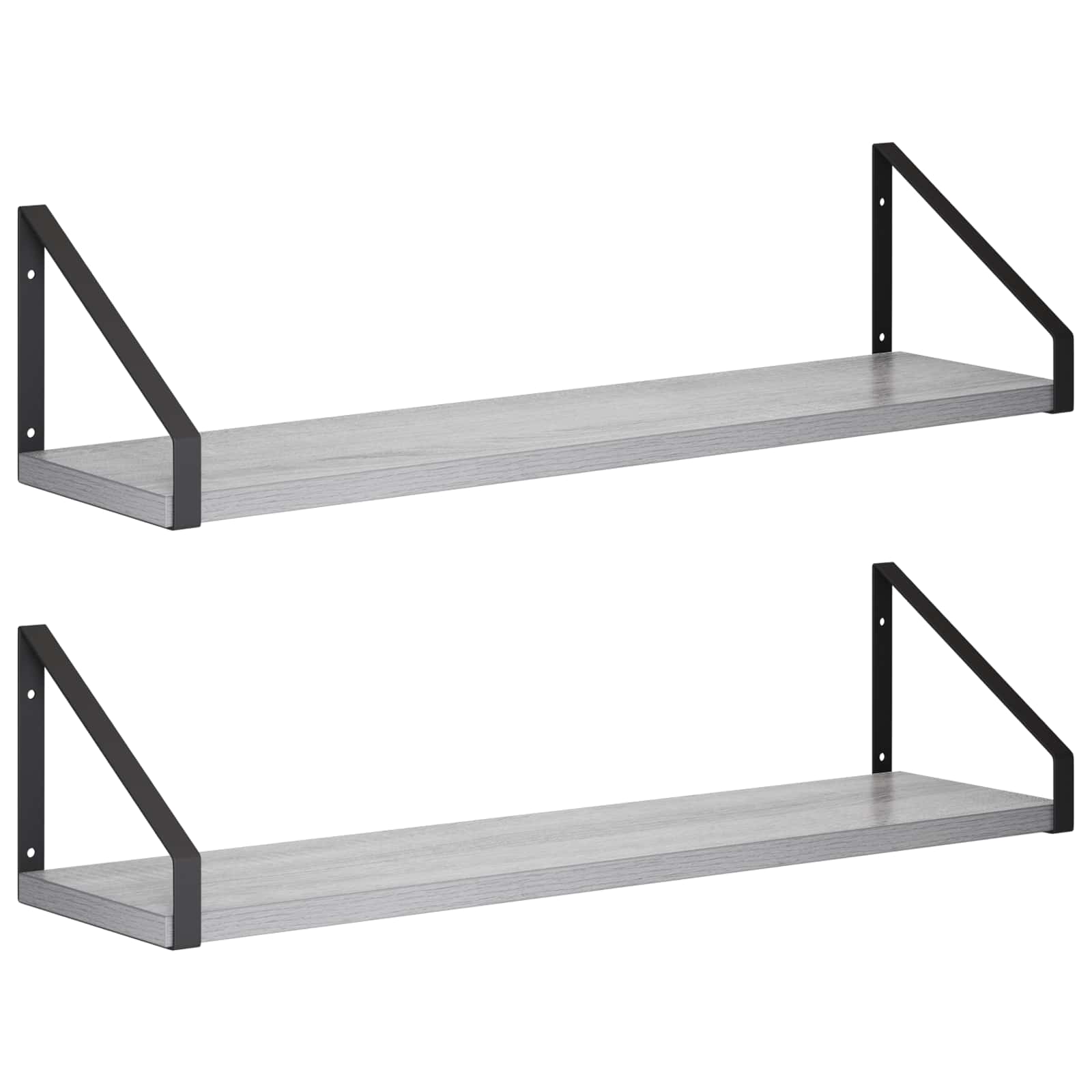 Stenske police 2 kos Siva Sonoma 60 x 16 x 15,5 cm