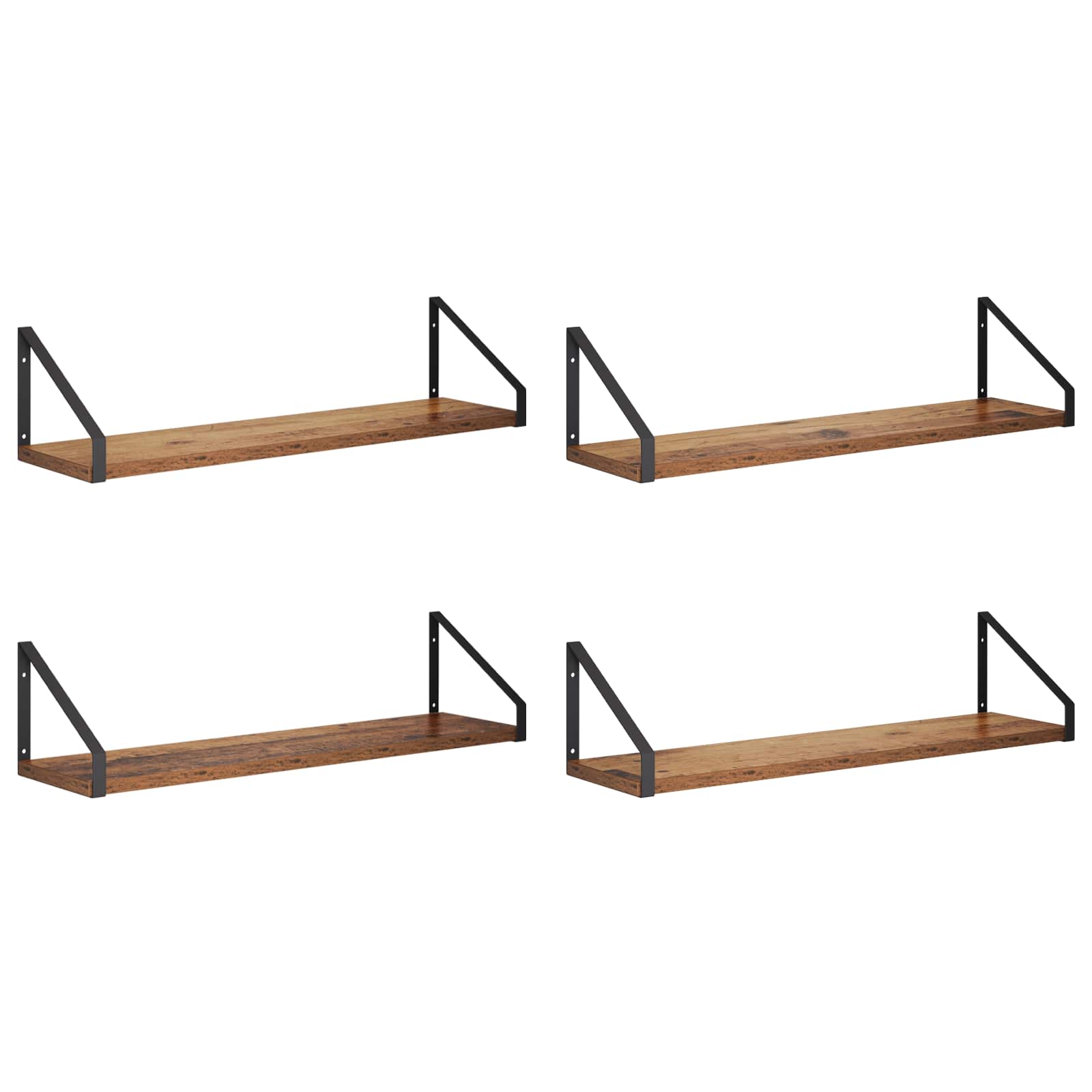 Stenske police 4 kos Star les 60 x 16 x 15,5 cm