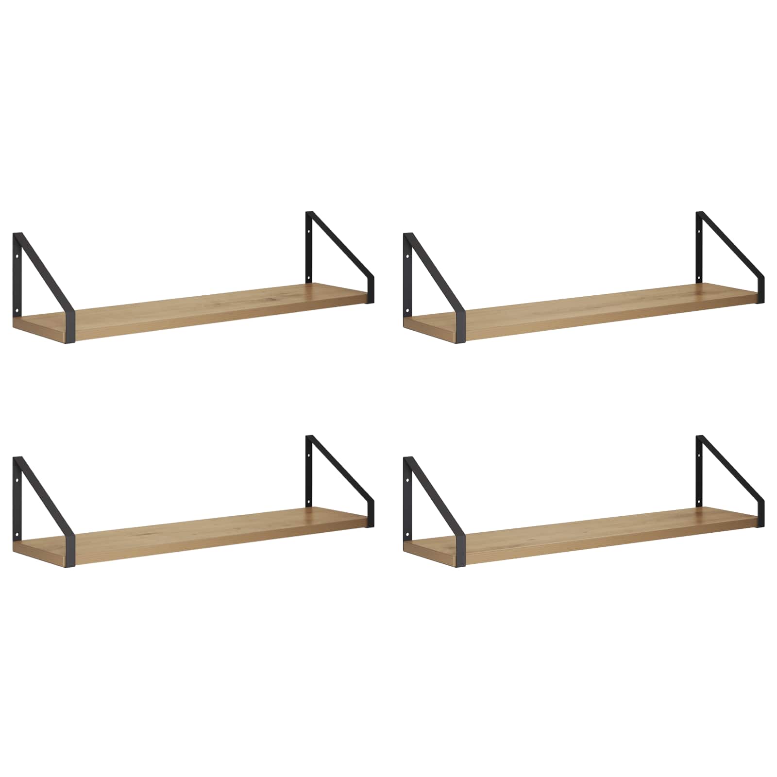 Stenske police 4 kos Artisan hrast 60 x 16 x 15,5 cm