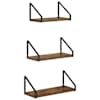 vidaXL Seinakarbid 3 tk Suitsutatud tamm 40 x 16 x 15,5 cm