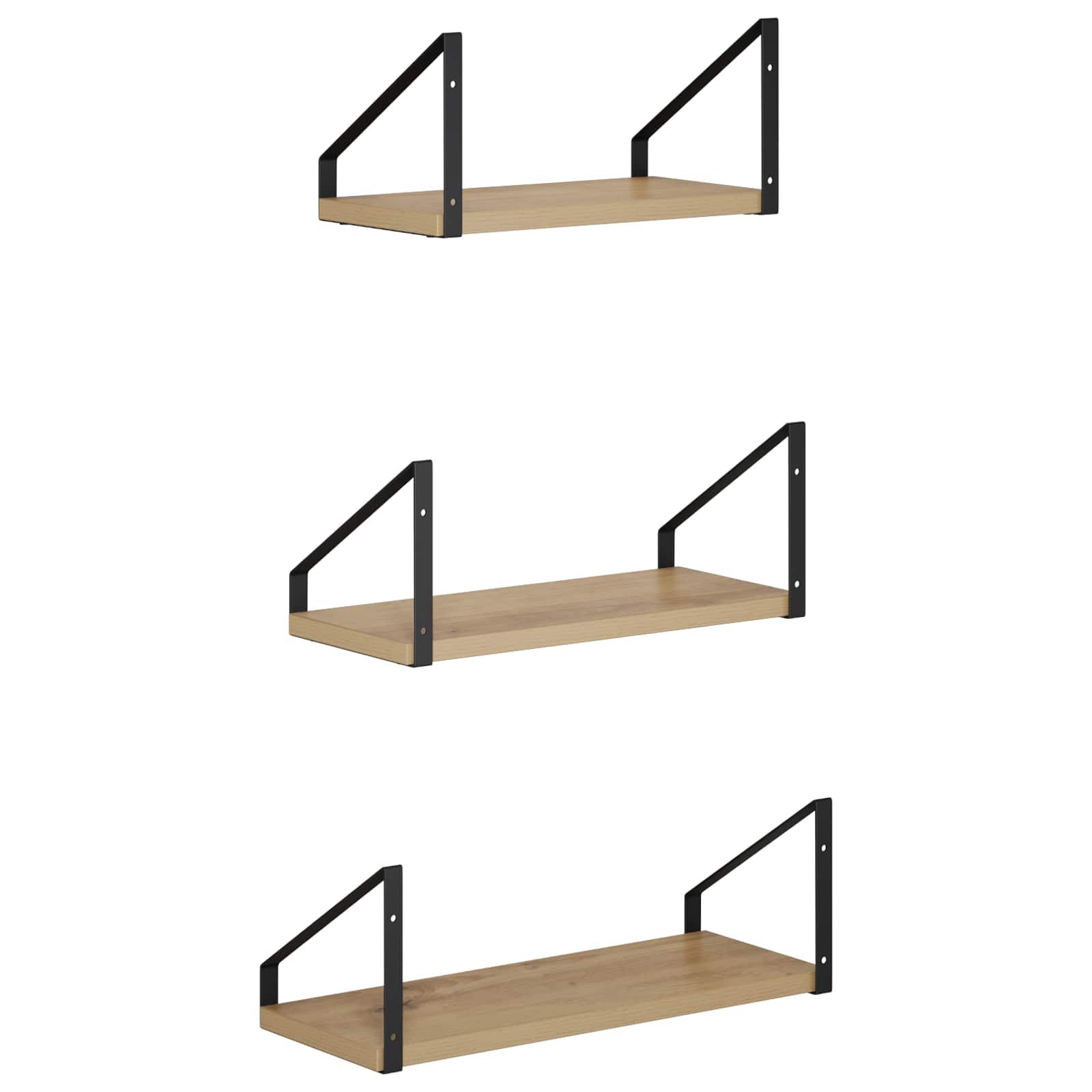 Stenske police 3 kos Artisan hrast 40 x 16 x 15,5 cm