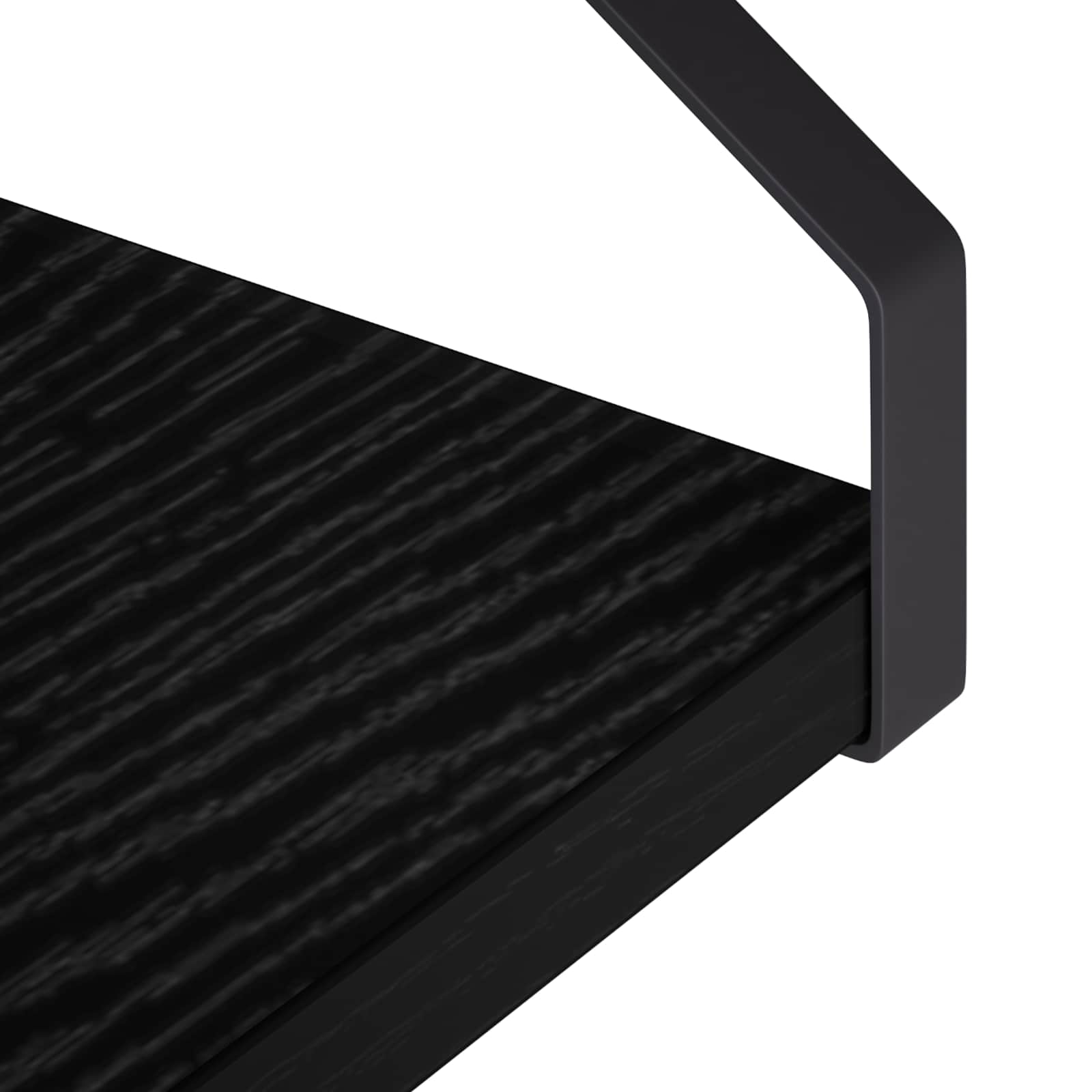 Stenske police 3 kos Črni hrast 60 x 16 x 15,5 cm