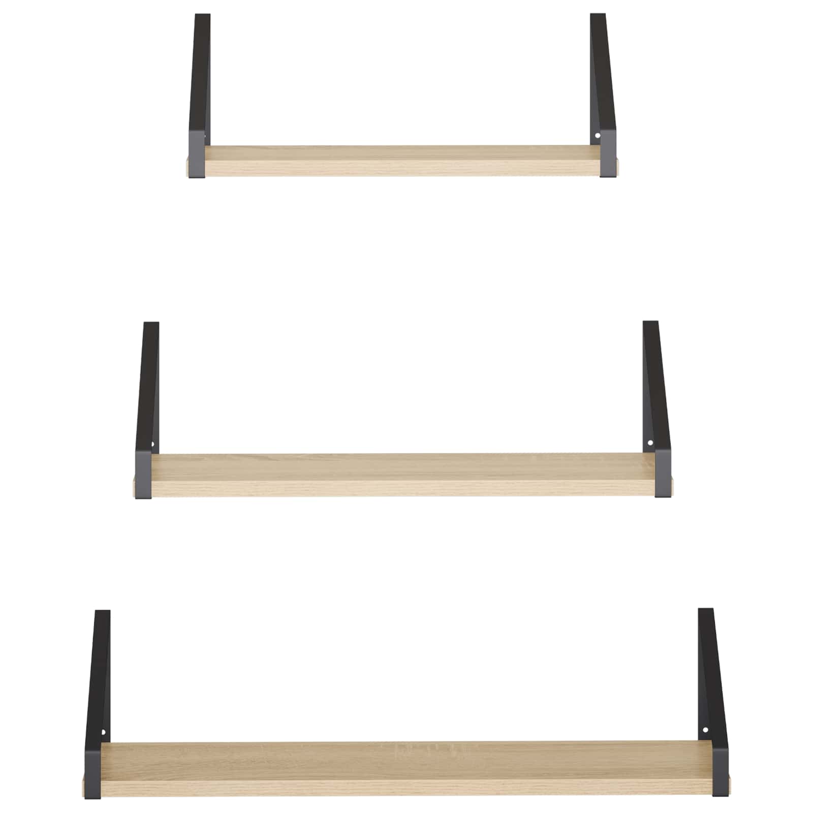 Stenske police 3 kos Sonoma hrast 60 x 16 x 15,5 cm