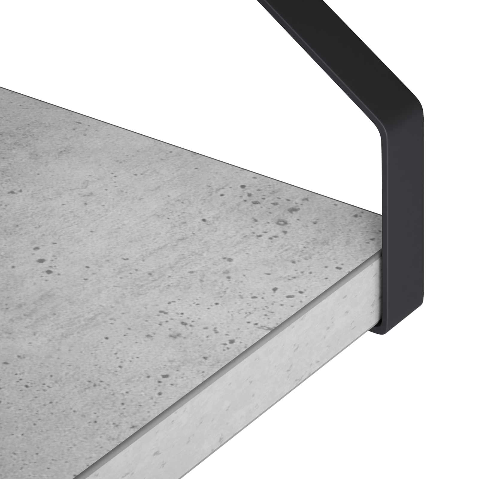 Stenske police 3 kos Betonsko siva 60 x 16 x 15,5 cm