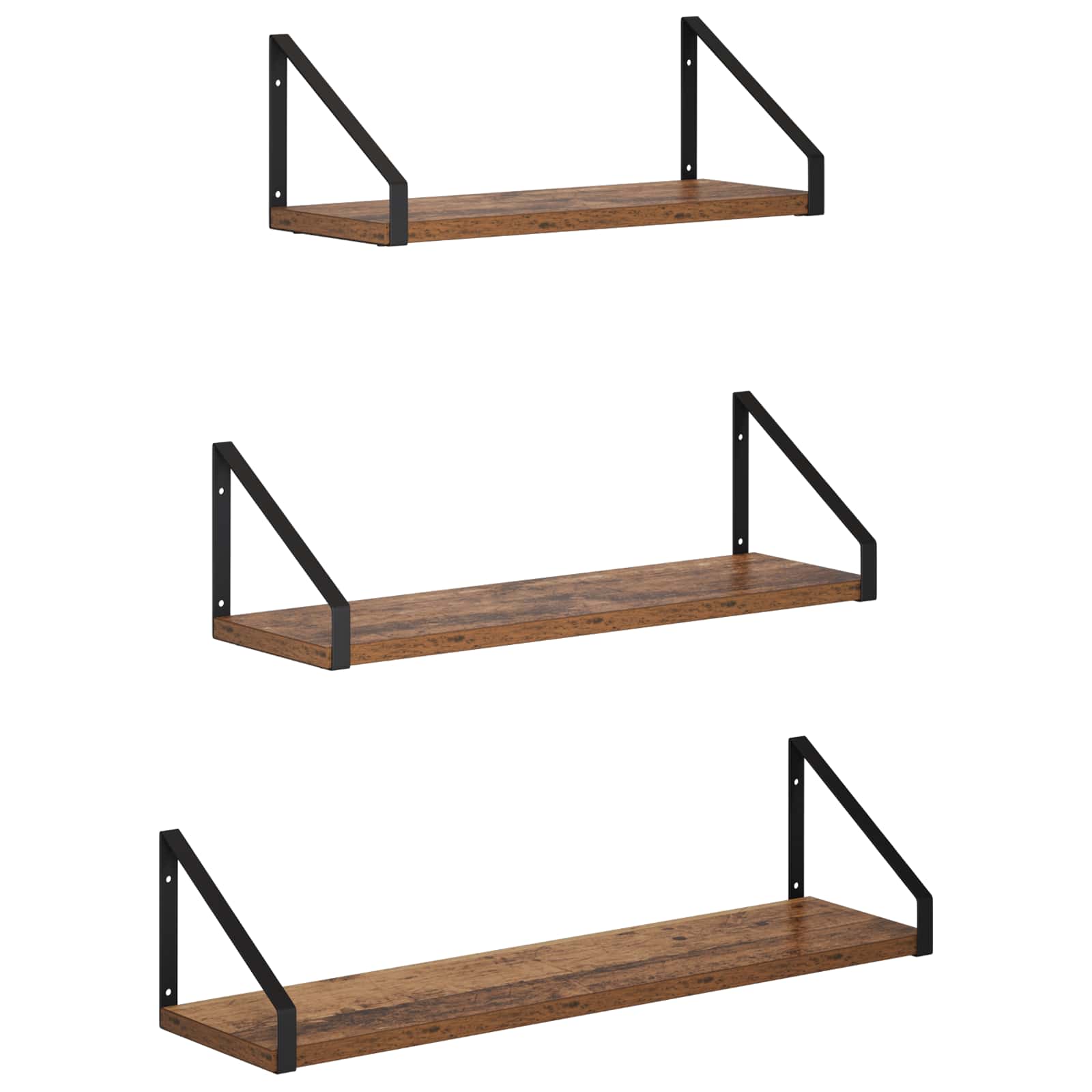 Stenske police 3 kos Star les 60 x 16 x 15,5 cm