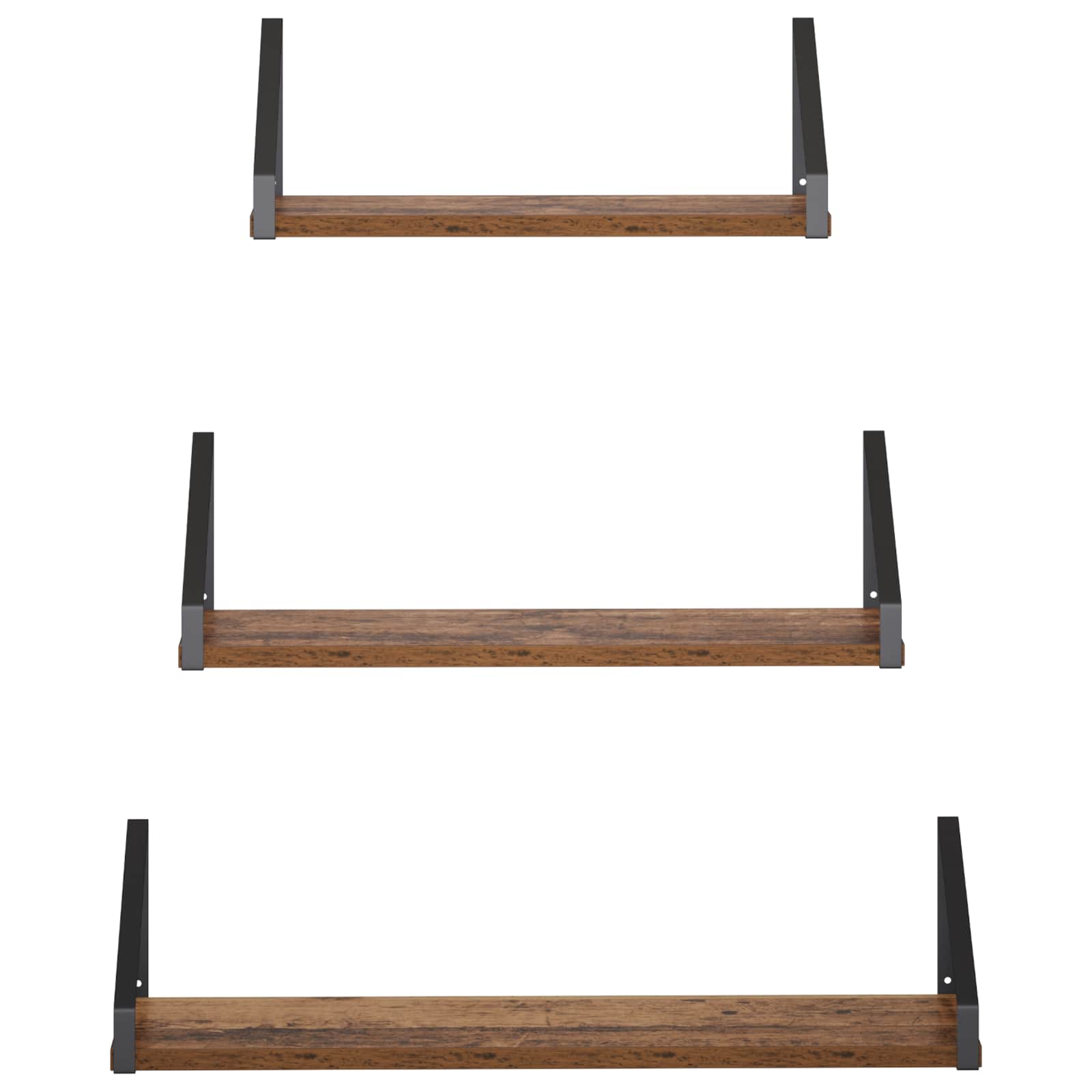 Stenske police 3 kos Star les 60 x 16 x 15,5 cm