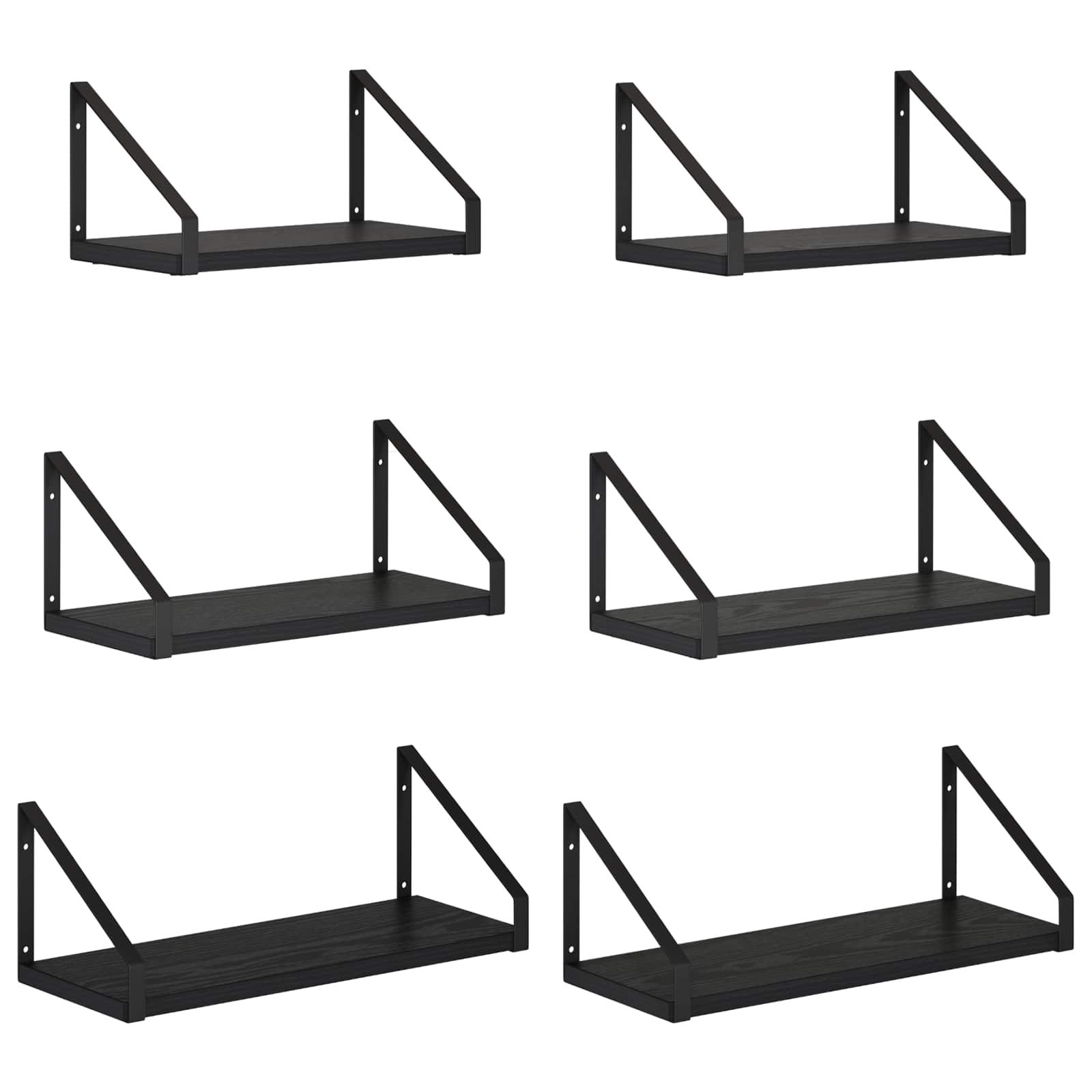 vidaXL Wandschappen 6 st Zwart eiken 40 x 16 x 15,5 cm, foto 3