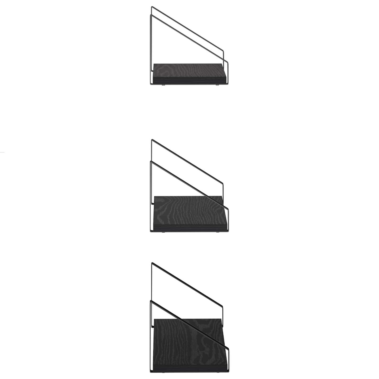 vidaXL Wandschappen 6 st Zwart eiken 40 x 16 x 15,5 cm, foto 4