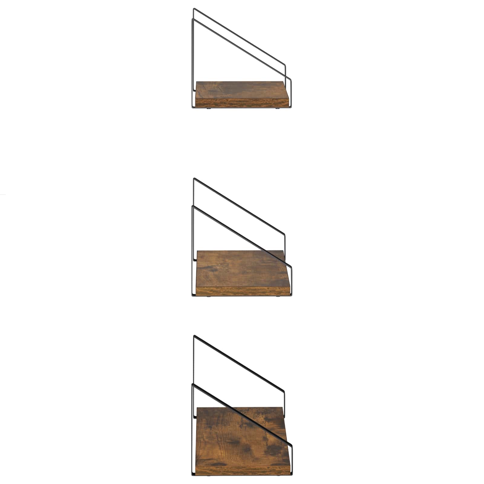 vidaXL Wandschappen 6 st Gerookt eiken 40 x 16 x 15,5 cm, foto 4
