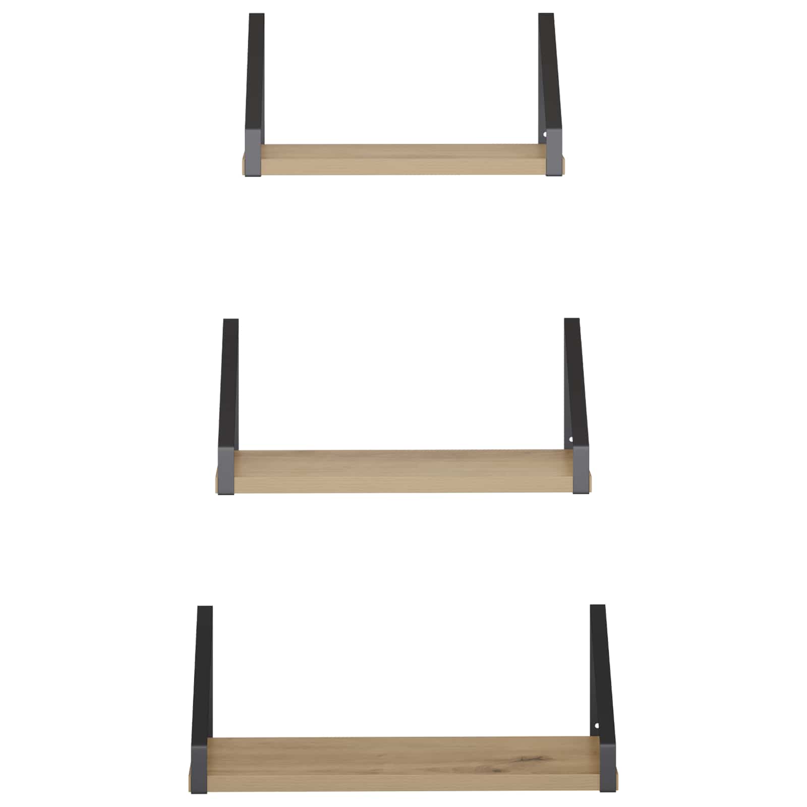 vidaXL Wandschappen 6 st Artisanaal eiken 40 x 16 x 15,5 cm, foto 2