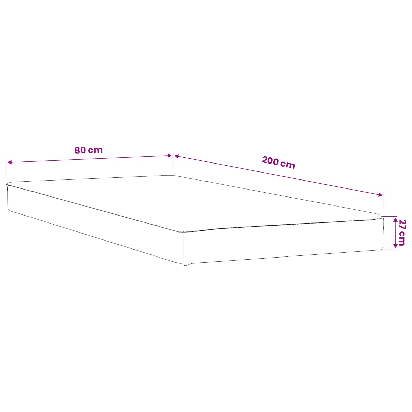 Zaščitnik za vzmetnice 2 kos 80 x 200 cm Vodoodporna Bela