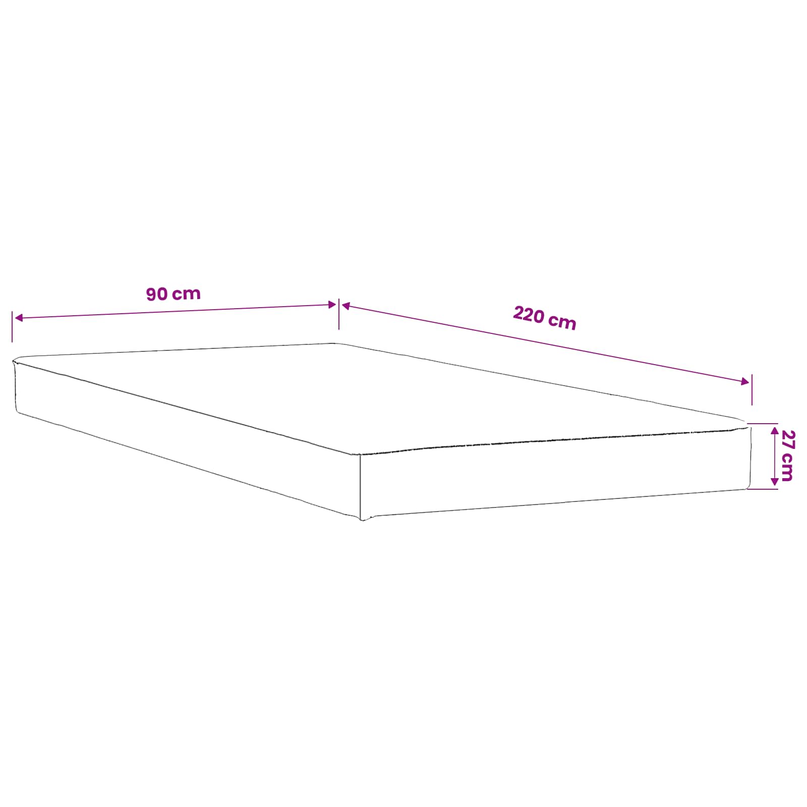Zaščitnik za vzmetnice 2 kos 90 x 220 cm Vodoodporna Bela