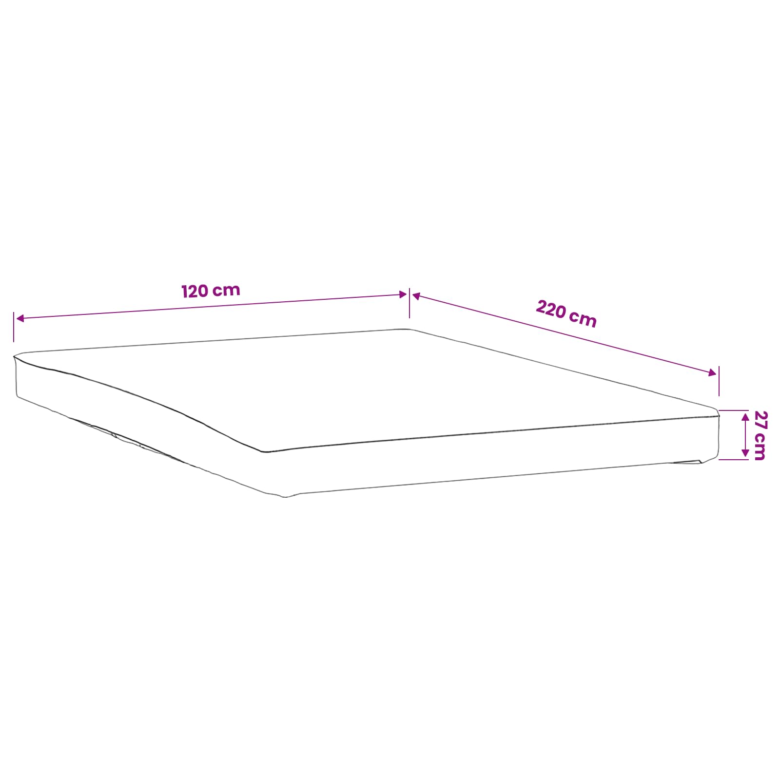 Zaščitnik za vzmetnice 2 kos 120 x 220 cm Vodoodporna Bela