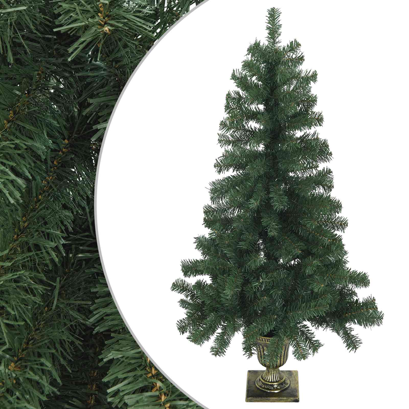 vidaXL Mini vianočný stromček 120 cm PVC Zelená