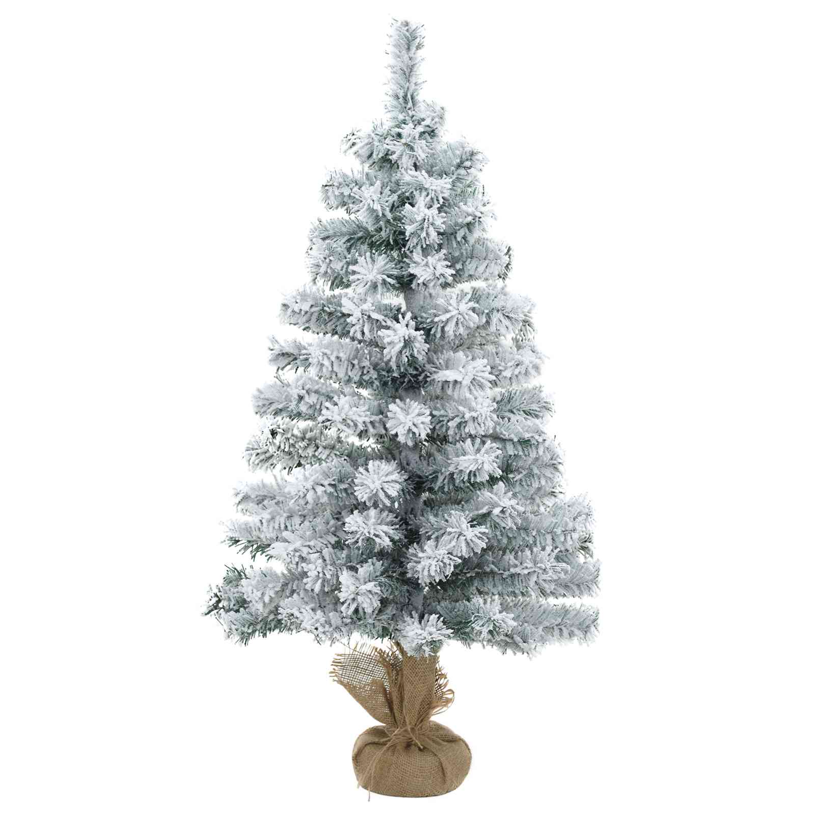 Mini zasneženo božično drevo 90 cm PVC Zelena in Bela