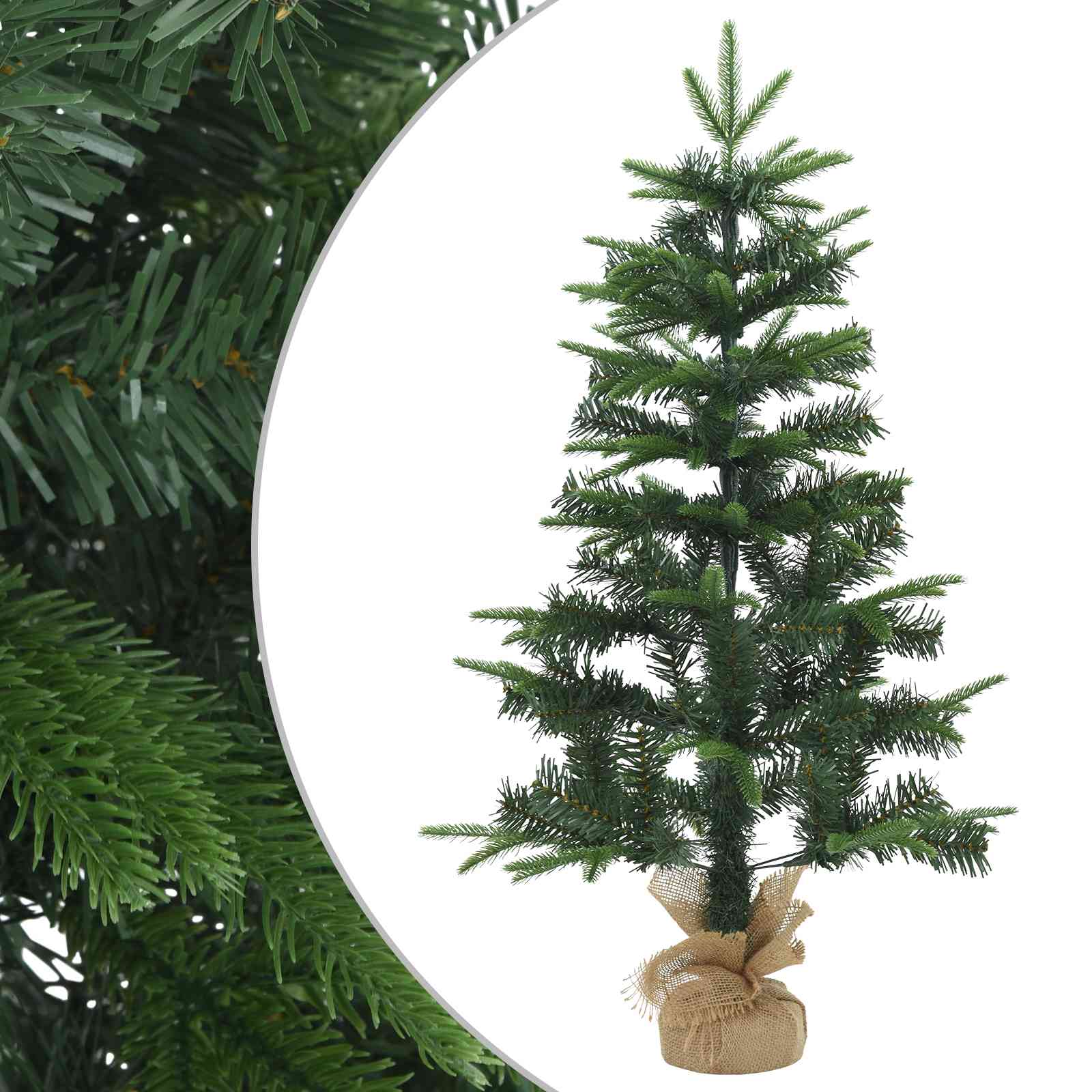 Mini božično drevesce 45 cm PVC in PE Zelena