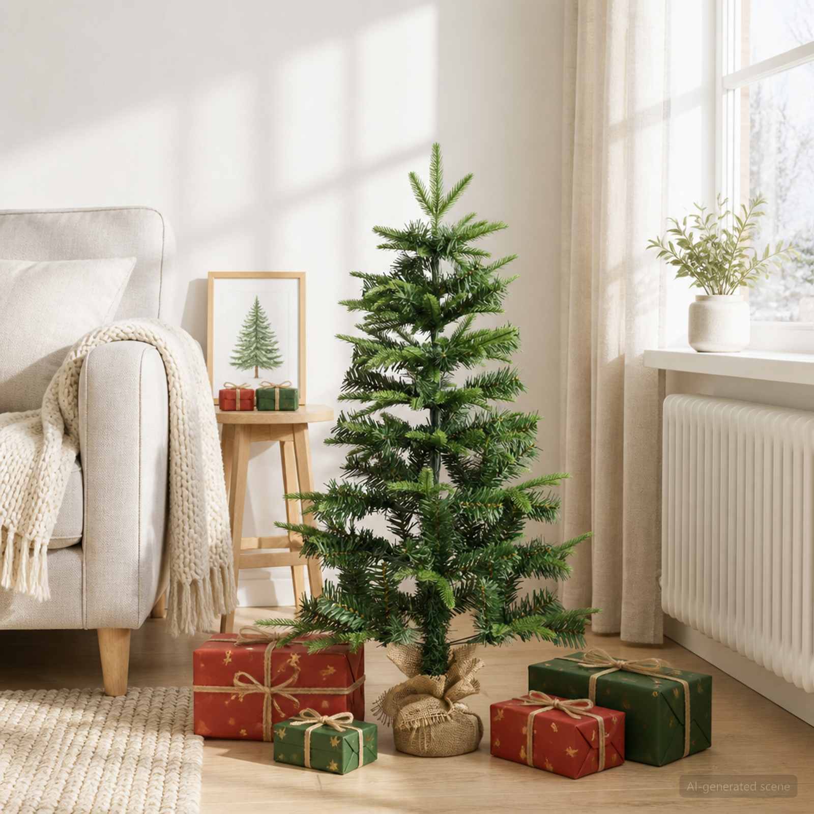 vidaXL Mini Juletræ 90 cm PVC og PE Grøn