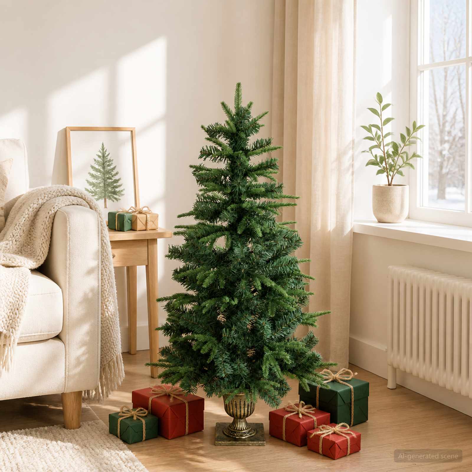 vidaXL Mini Juletræ 120 cm PVC og PE Grøn