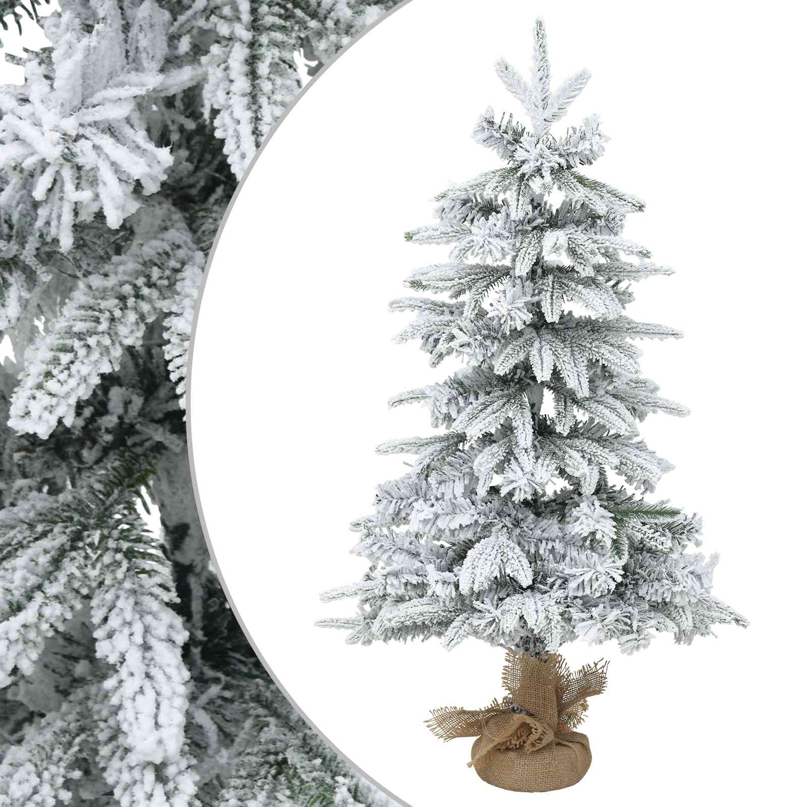 vidaXL Mini vianočný stromček 45 cm PVC a PE Zelená a biela