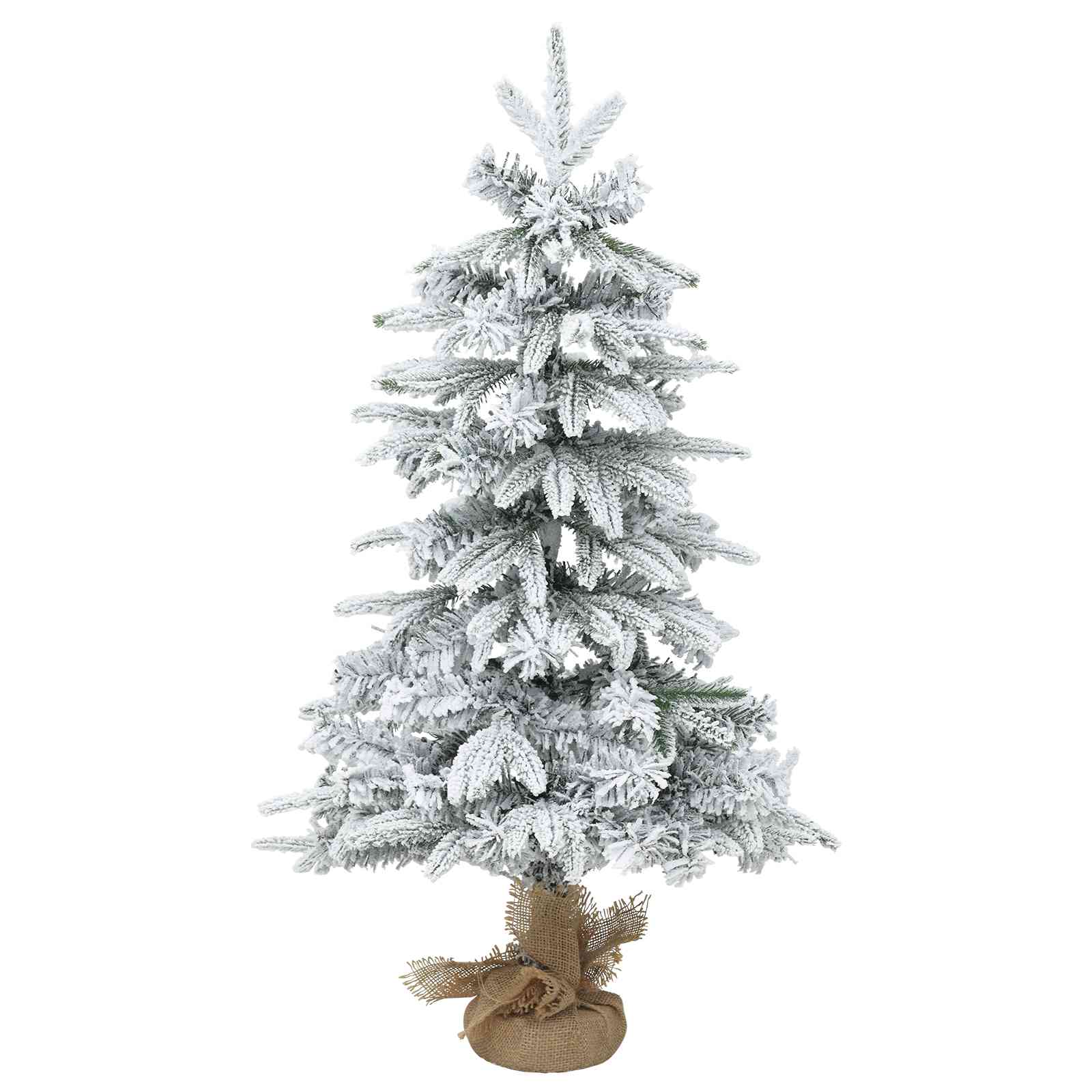 Mini zasneženo božično drevo 45 cm PVC in PE Zelena in Bela