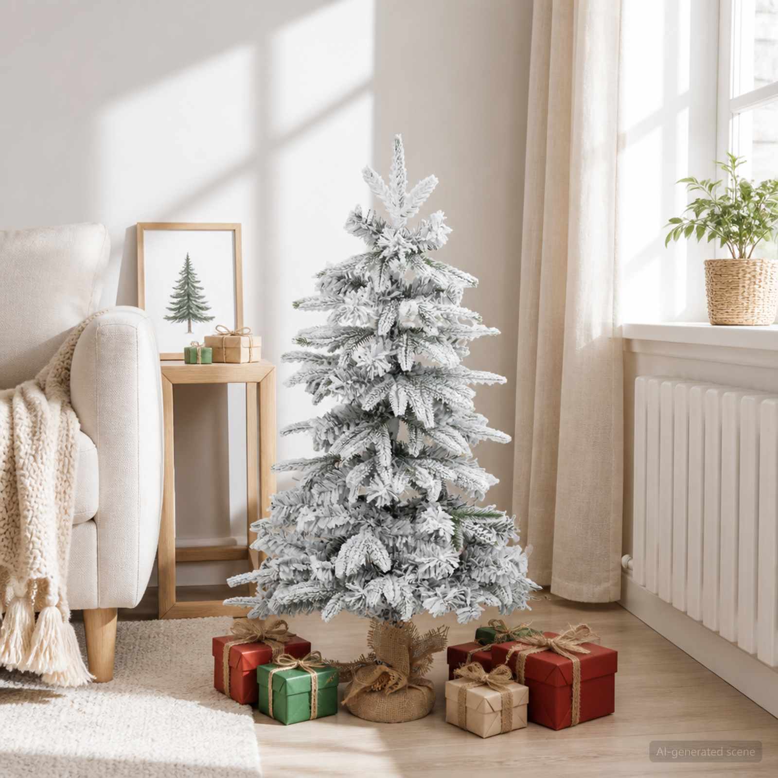 vidaXL Mini Juletræ 90 cm PVC og PE Grøn og Hvid