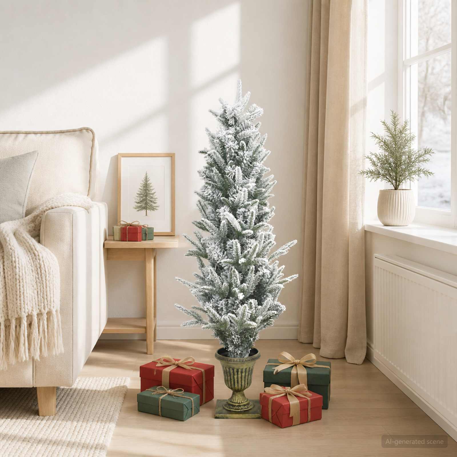 vidaXL Mini Juletræ 120 cm PVC og PE Grøn og Hvid