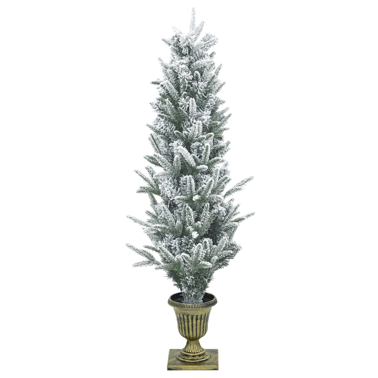 Zasneženo mini božično drevesce 120 cm PVC in PE Zelena in Bela
