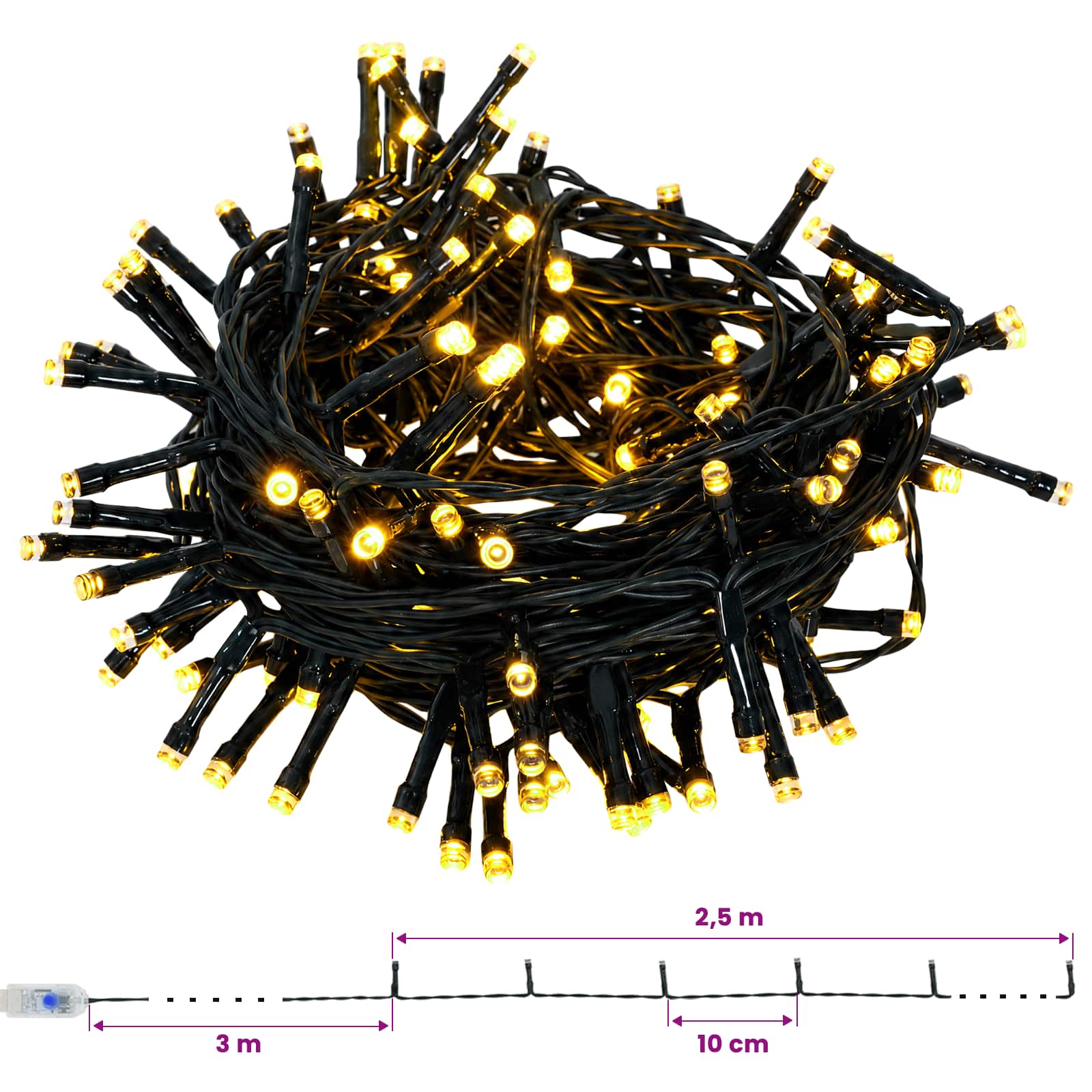 Mini božično drevesce 45 cm 25 LED Toplo bela PVC in PE Zelena