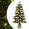 vidaXL Mini j&otilde;ulupuu 60 cm 25 LED-i Soe valge PVC ja PE Roheline