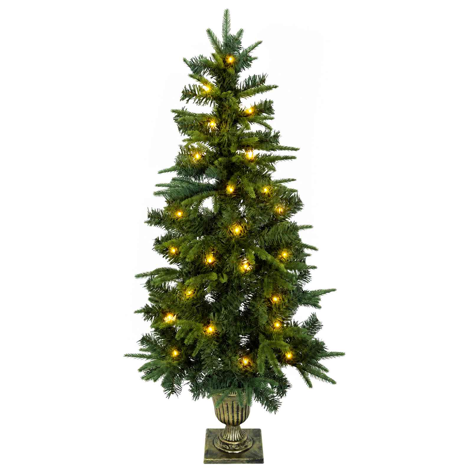 Mini božično drevesce 120 cm 100 LED Toplo bela PVC in PE
