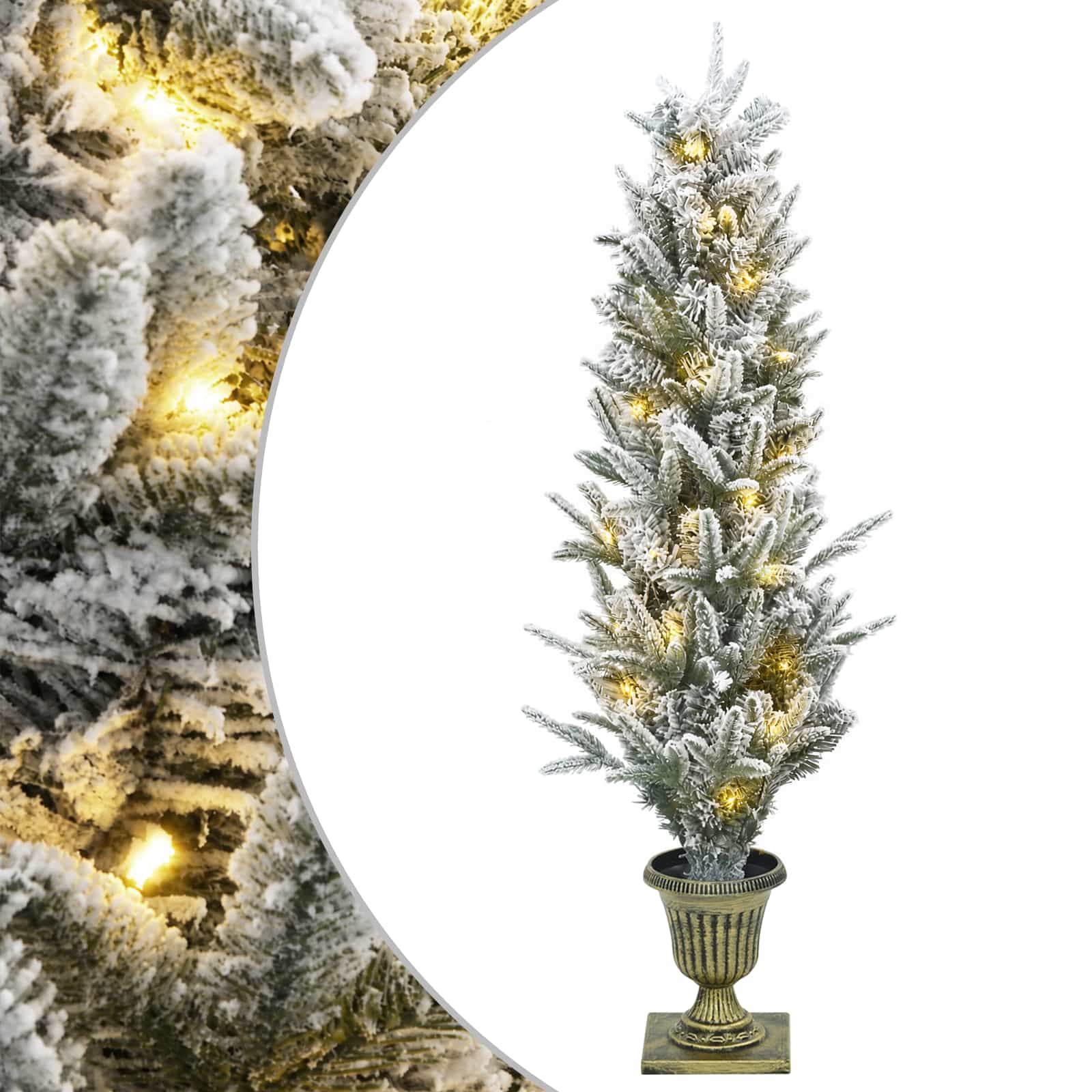 vidaXL Mini vianočný stromček 120 cm 100 LED Teplá biela PVC a PE