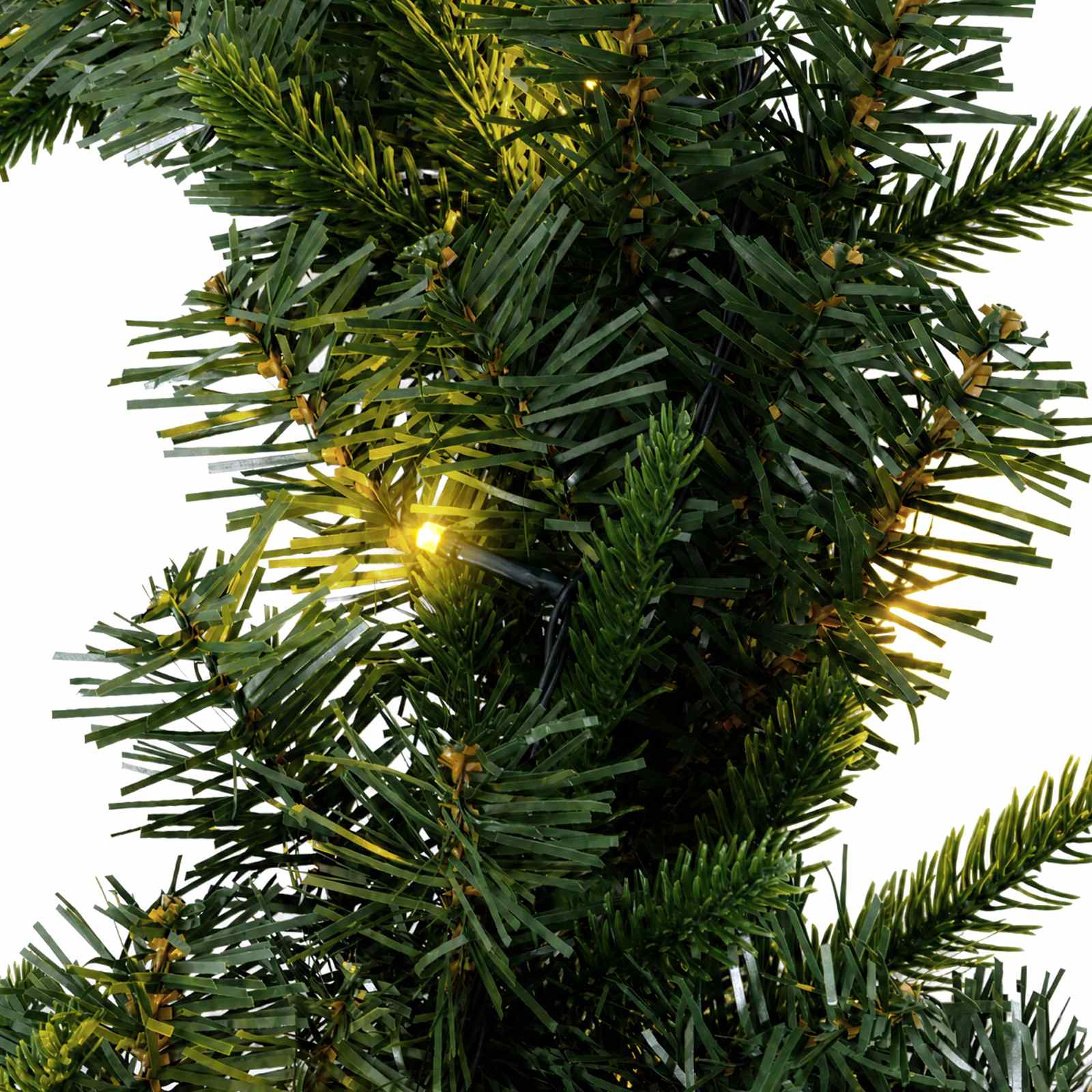Božični Venec Zelena Ø 50 cm PVC in PE 25 LED