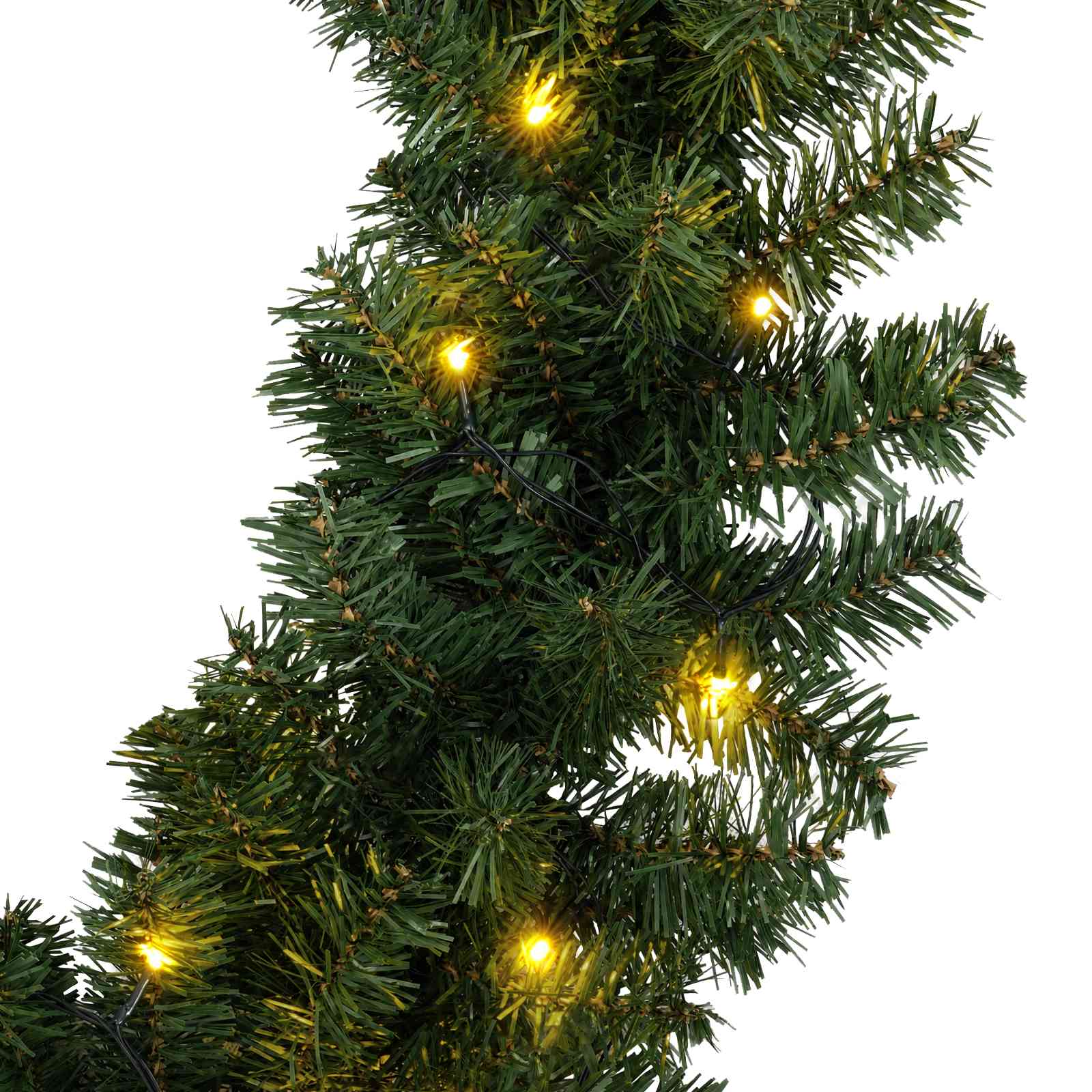 Božična girlanda Zelena 270 cm PVC 50 LED