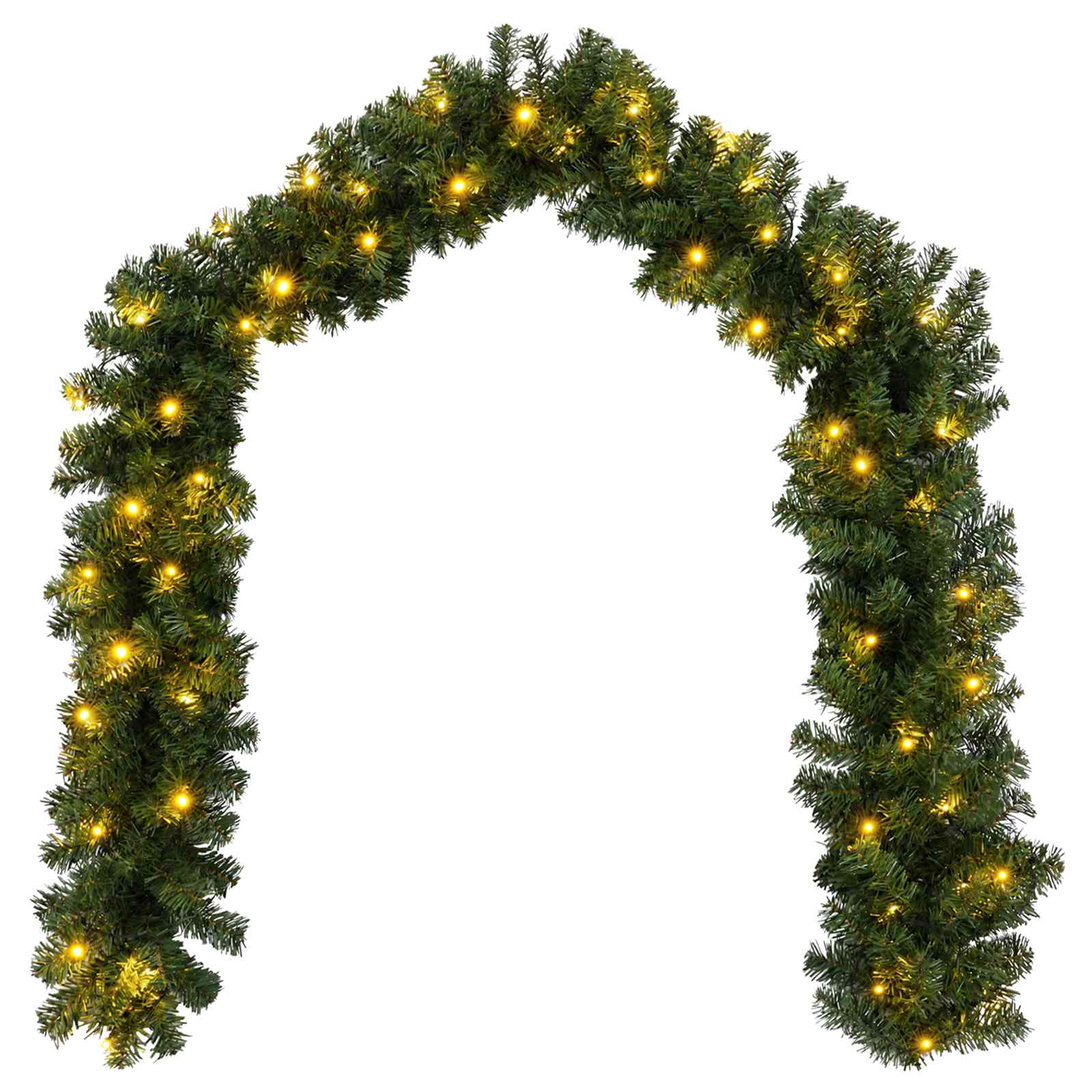 Božična girlanda Zelena 270 cm PVC 50 LED