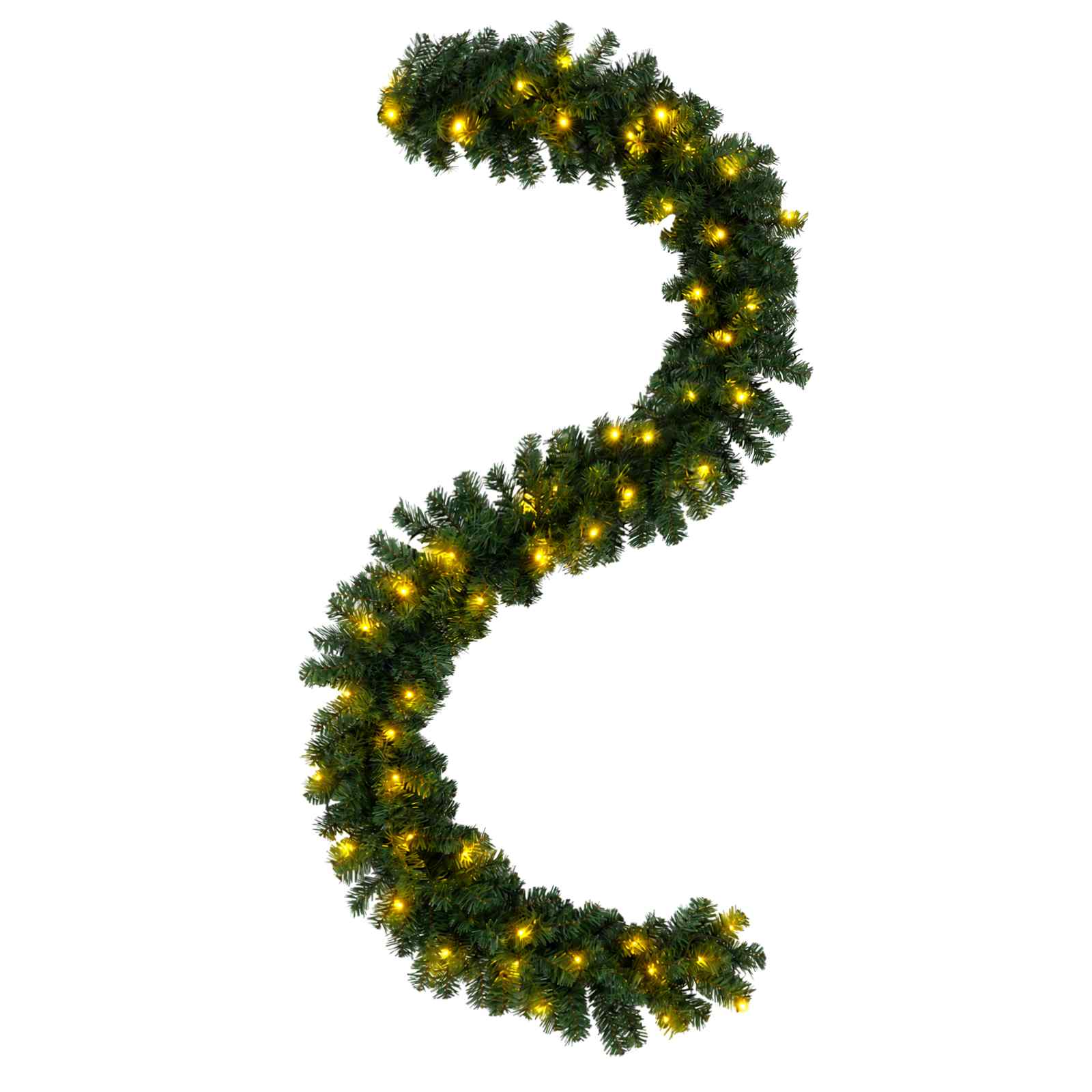 Božična girlanda Zelena 270 cm PVC 50 LED