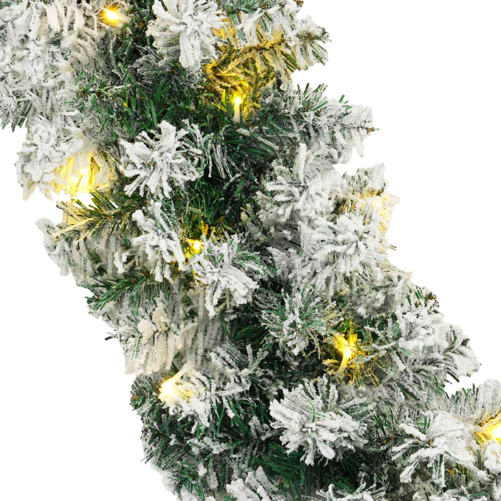 Božična girlanda Zelena in Bela 270 cm PVC 50 LED