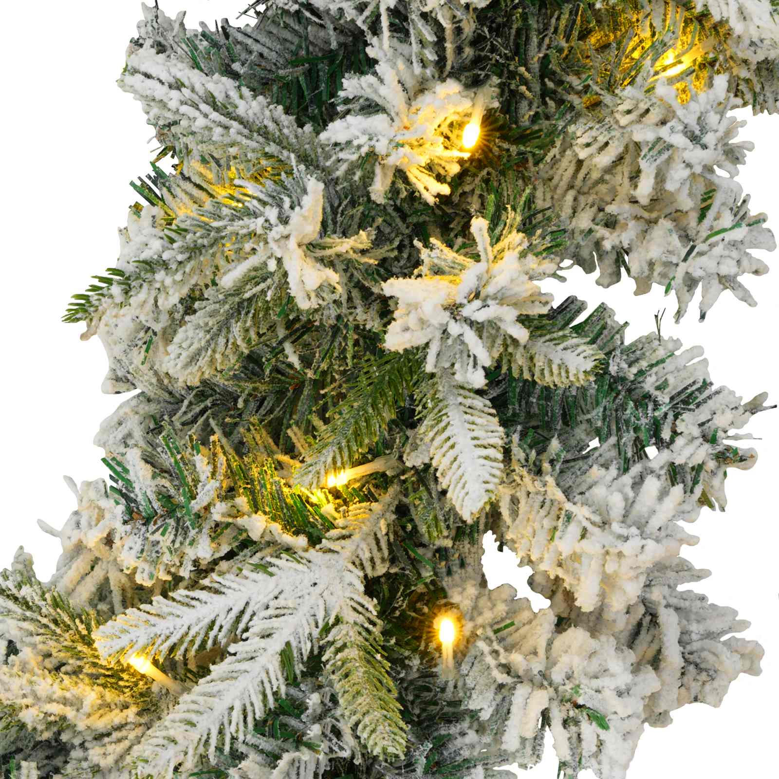 Božična girlanda Zelena in Bela 270 cm PVC in PE 50 LED