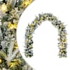 vidaXL J&otilde;ulutreenis Roheline ja Valge 270 cm PVC ja PE 50 LED-i