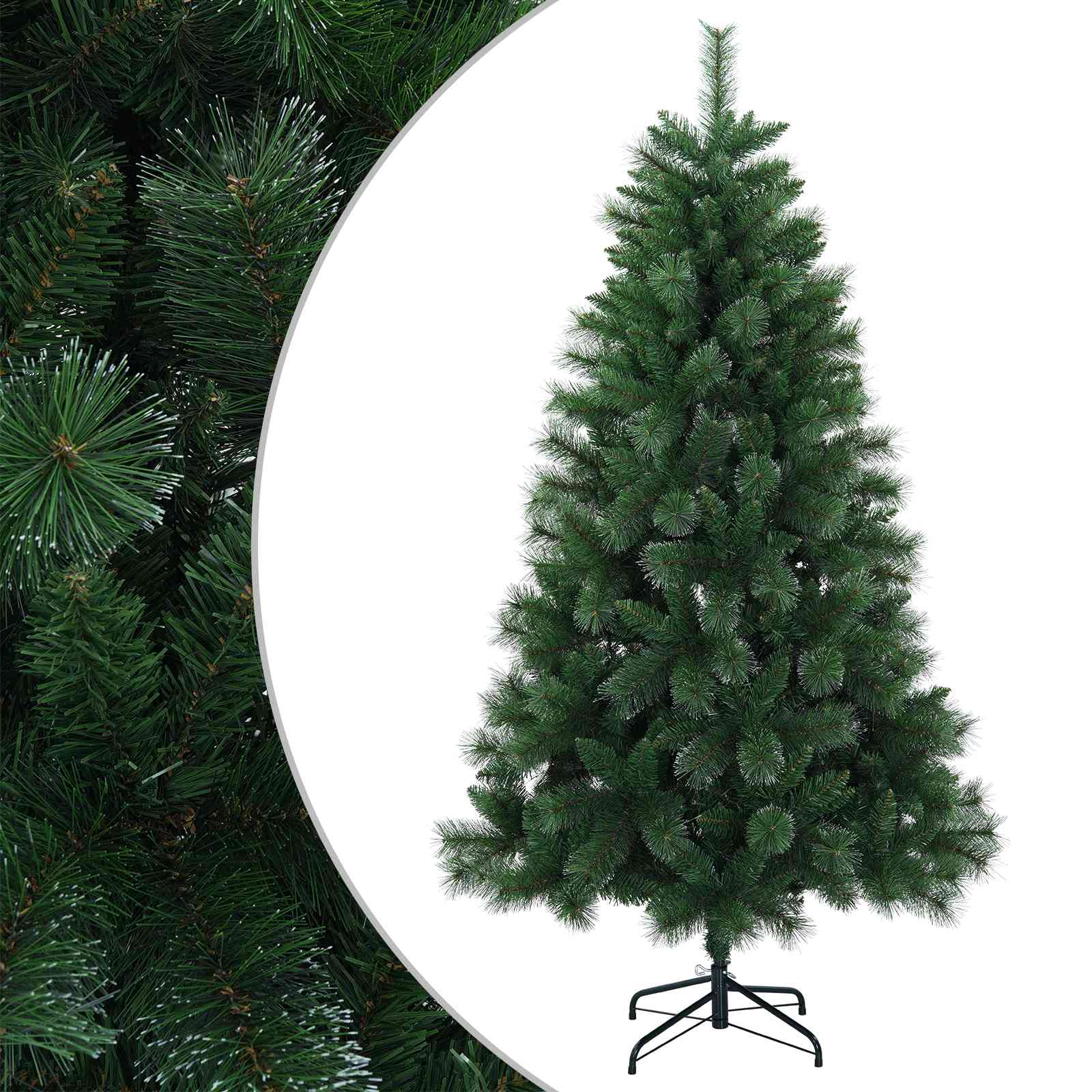 Umestno božično drevo 150 cm PVC in kovina Zelena