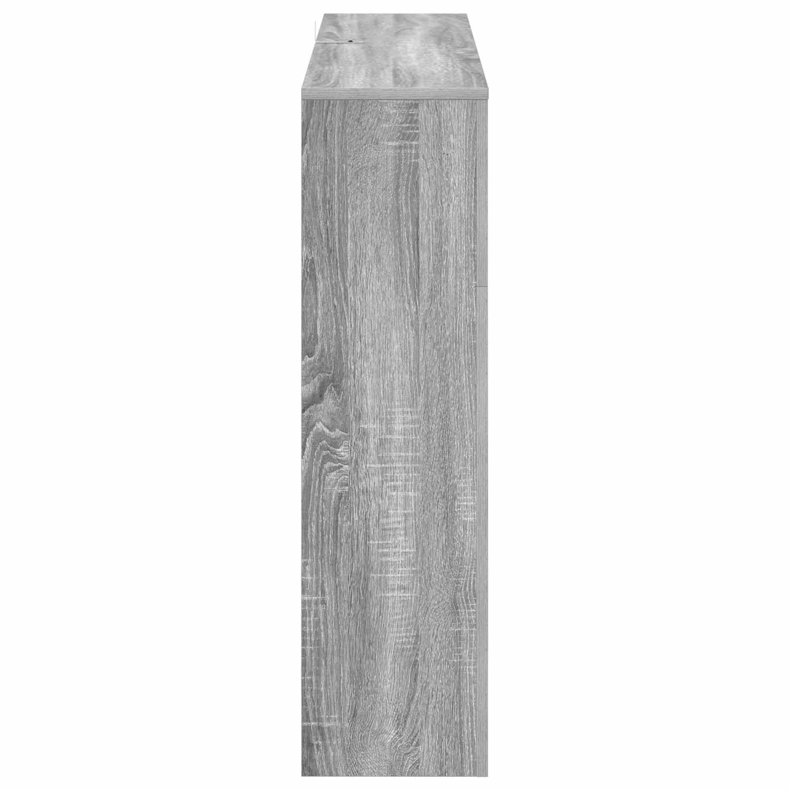 Električni kamin Siva Sonoma 100 x 24,5 x 90 cm Inženirski les