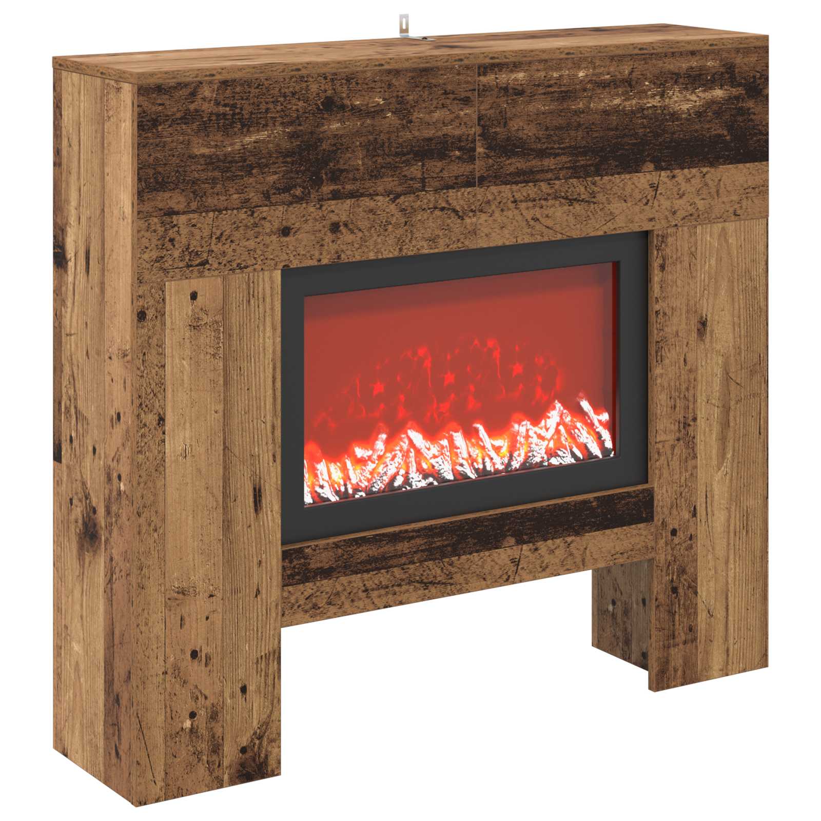 vidaXL Elektrický krb Staré drevo 100 x 24,5 x 90 cm Kompozitné drevo