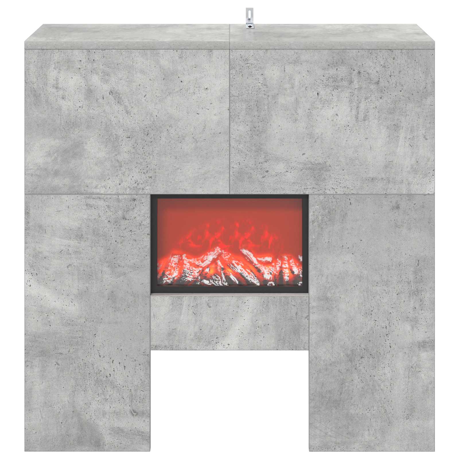 Električni kamin Beton 75 x 24,5 x 75 cm Inženirski les