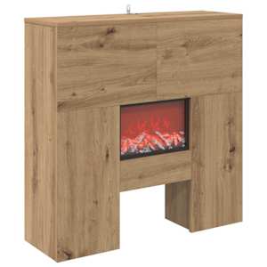 vidaXL Elektriline kamin Artisan tamm 75 x 24,5 x 75 cm Tehispuit