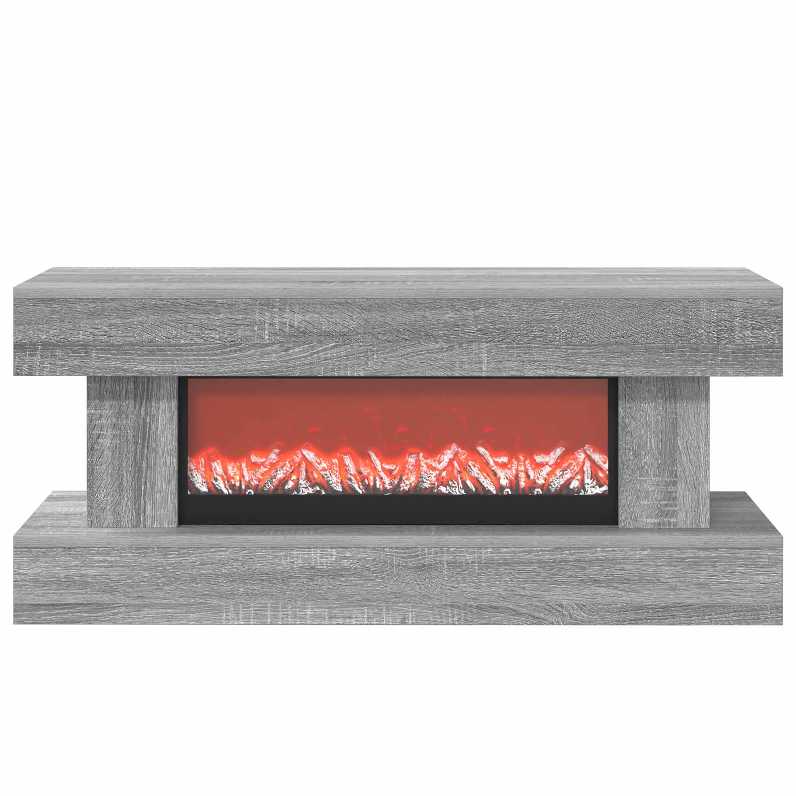 Električni kamin Siva Sonoma 100 x 30 x 44 cm Inženirski les