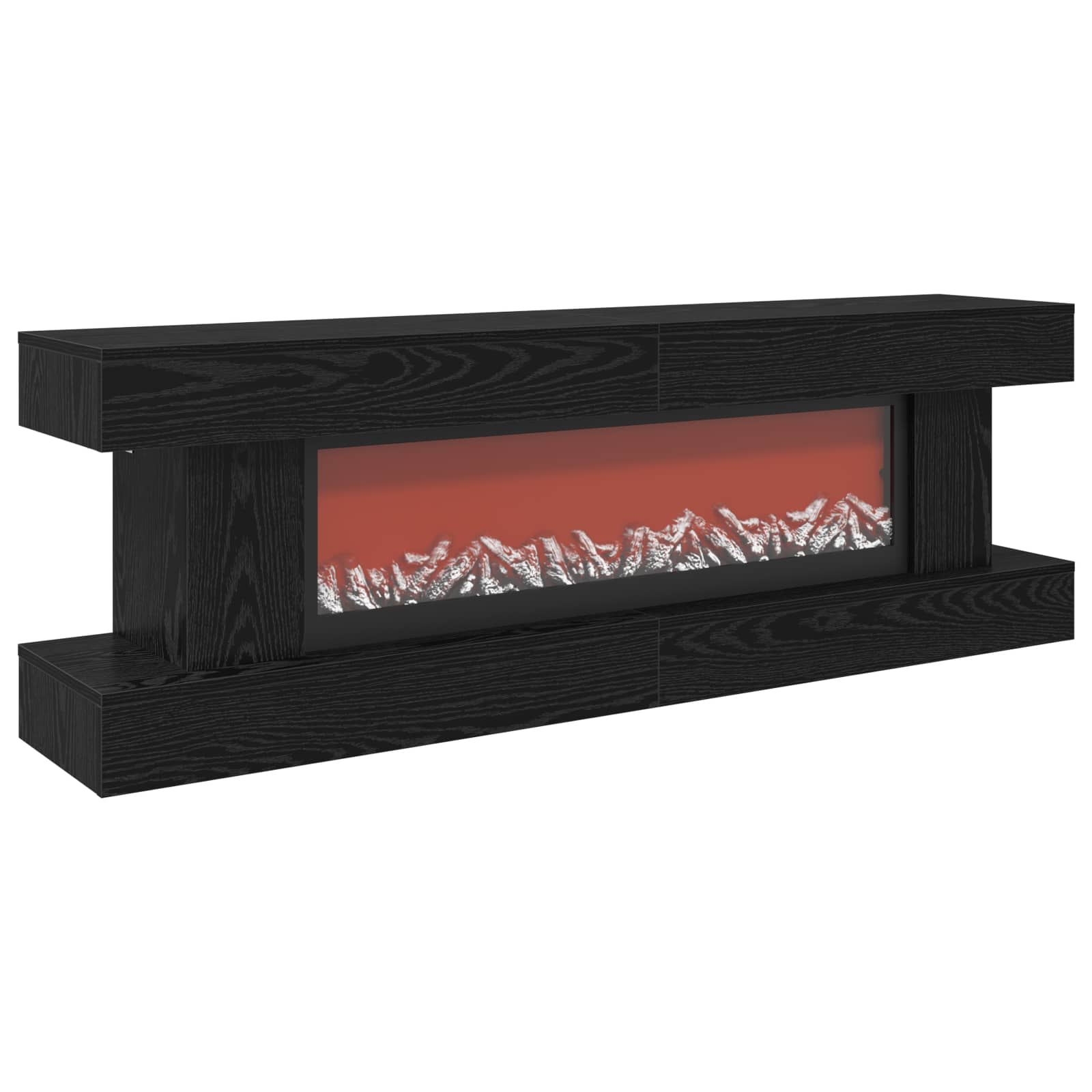 Električni kamin Črni hrast 150 x 30 x 50 cm Inženirski les
