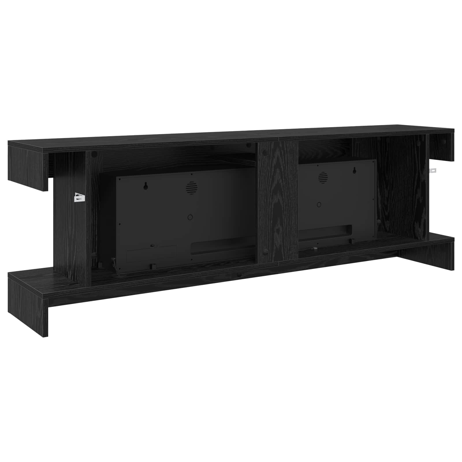 Električni kamin Črni hrast 150 x 30 x 50 cm Inženirski les