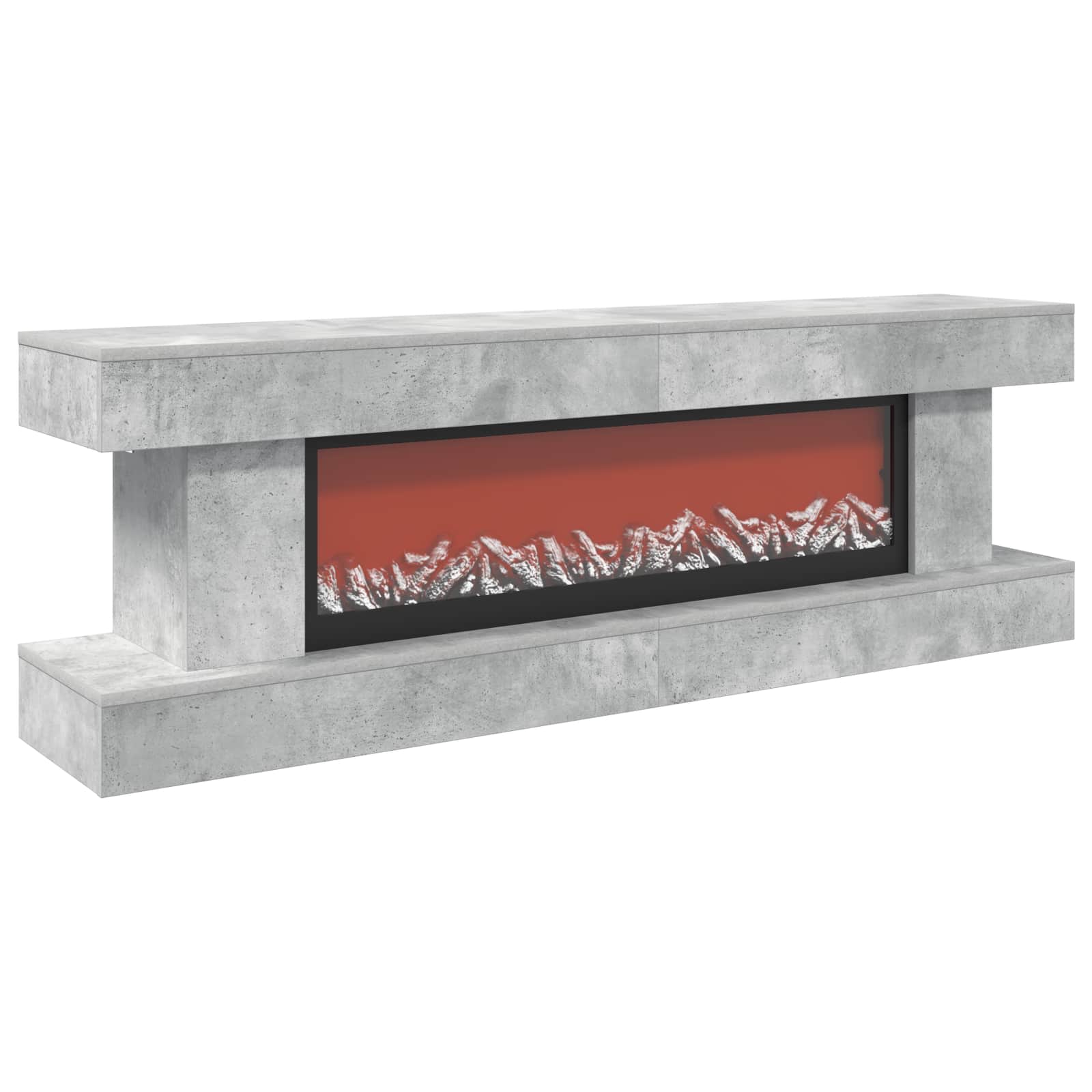 Električni kamin Beton 150 x 30 x 50 cm Inženirski les